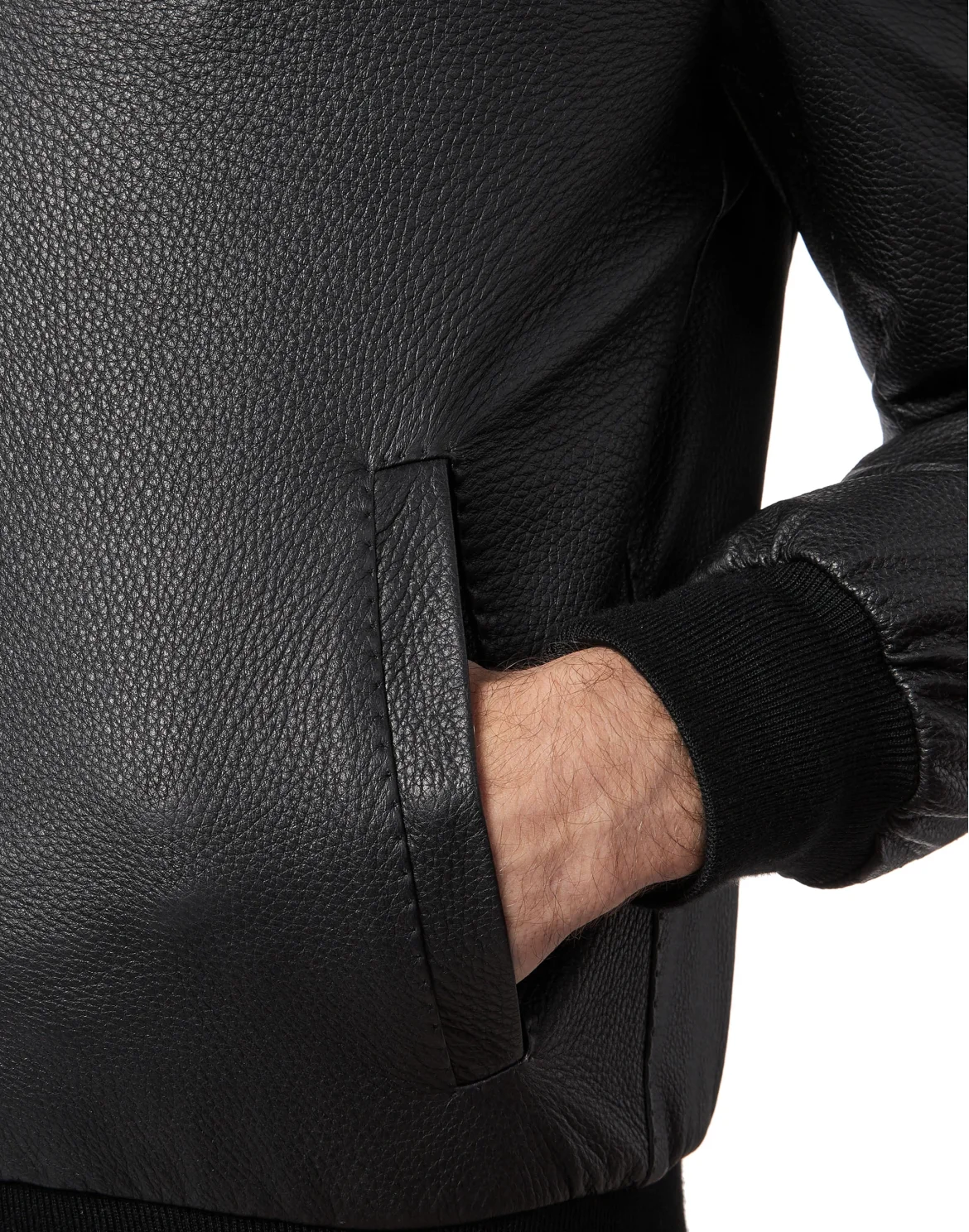 Leather Bomber Crest, цвет: Черный
