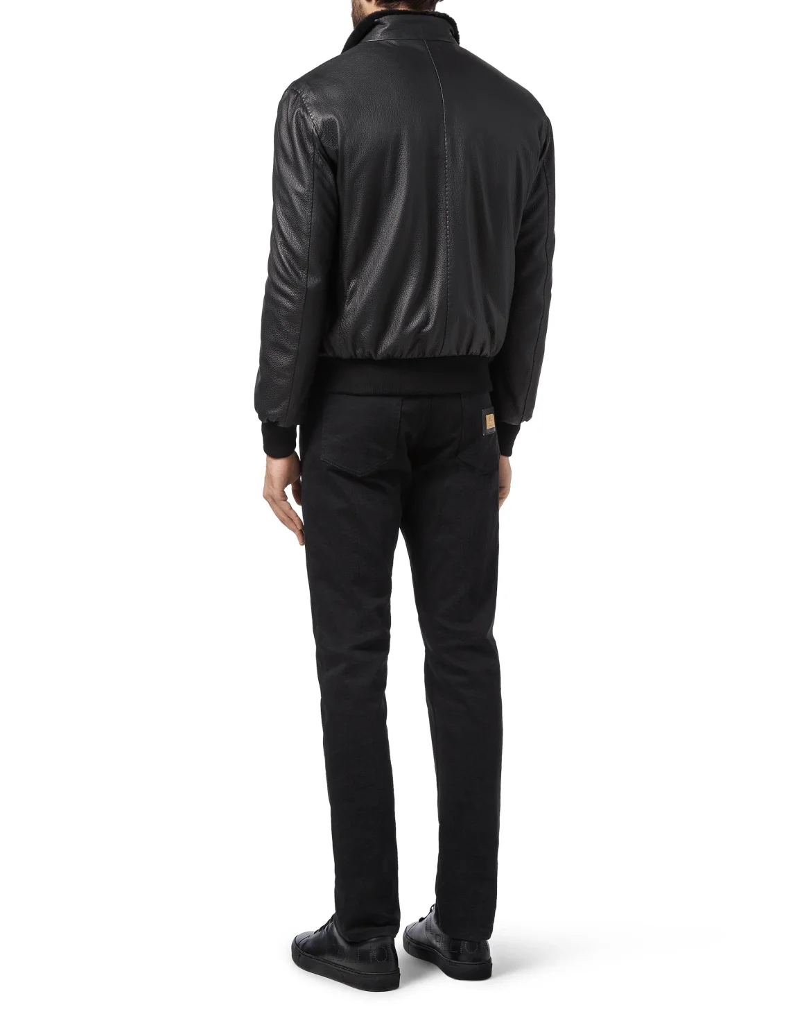 Leather Bomber Crest, цвет: Черный