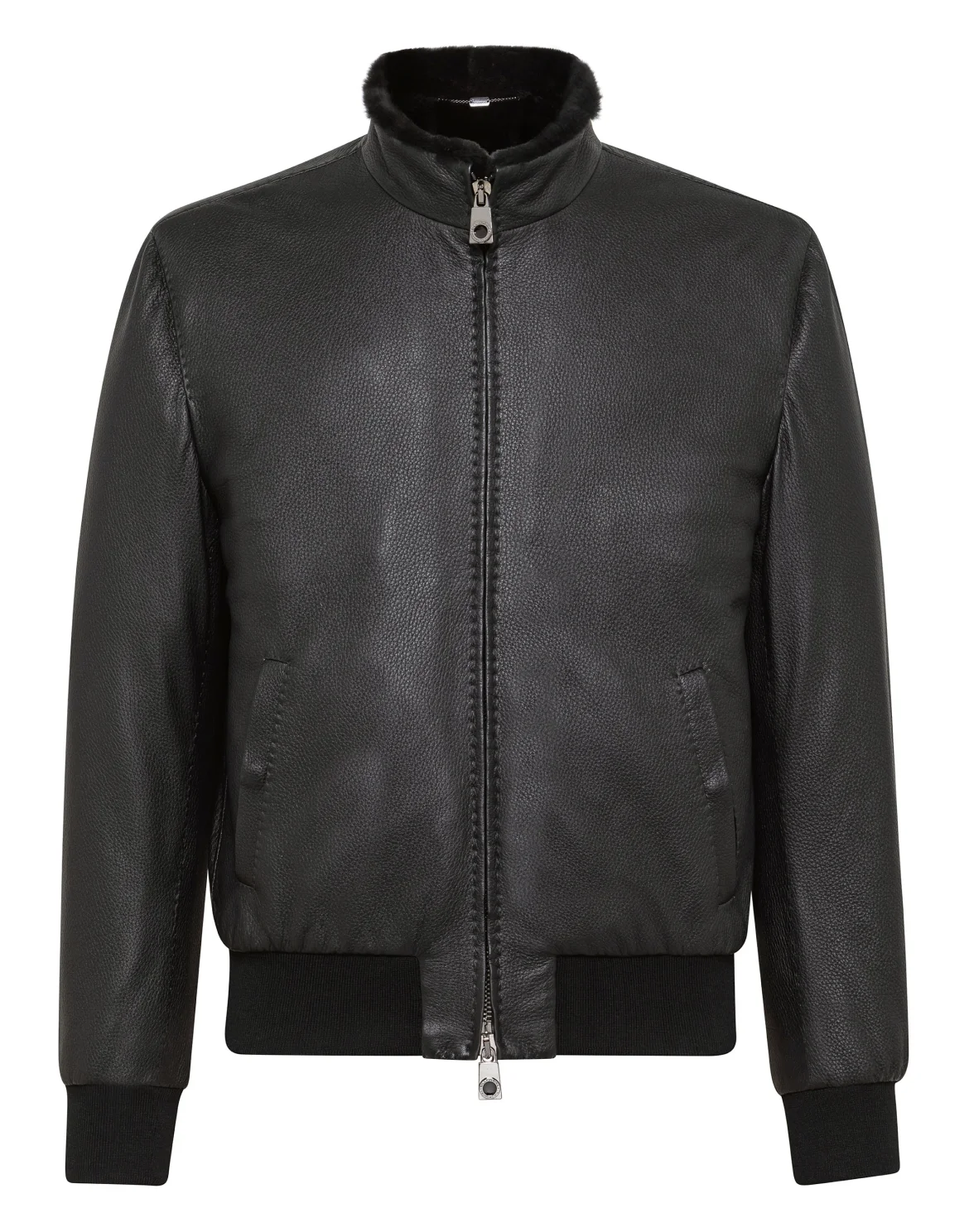 Leather Bomber Crest, цвет: Черный
