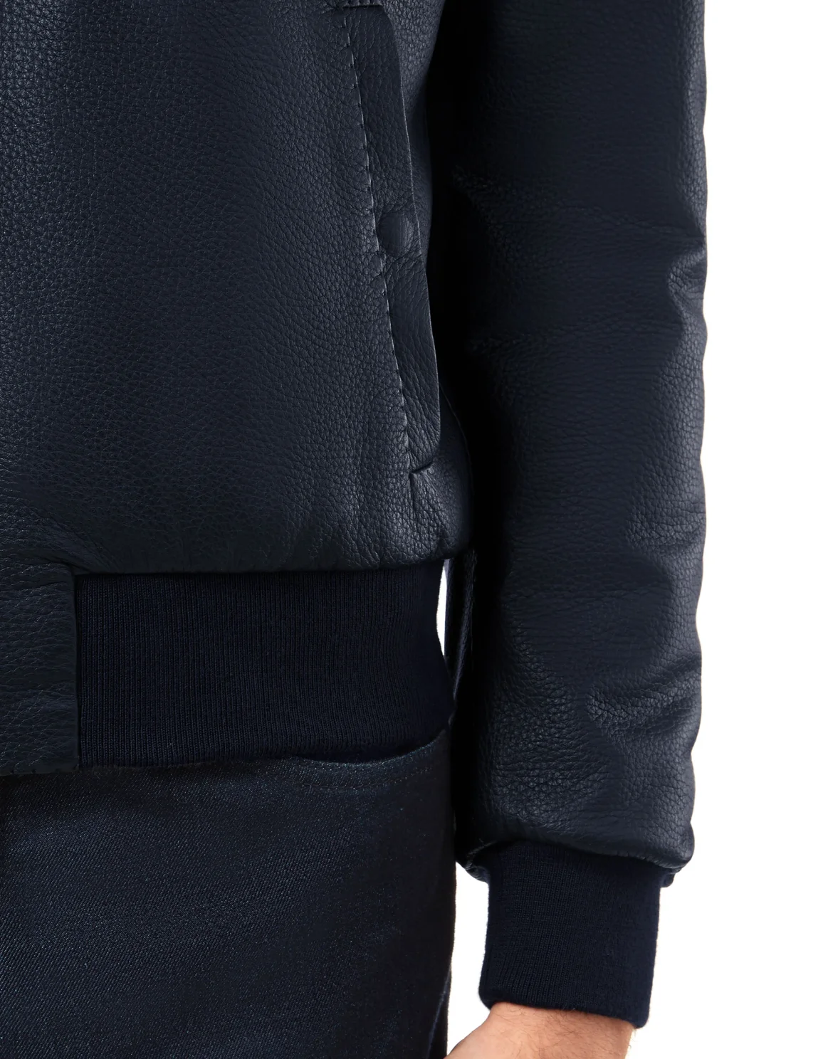 Leather Bomber Crest, цвет: Синий