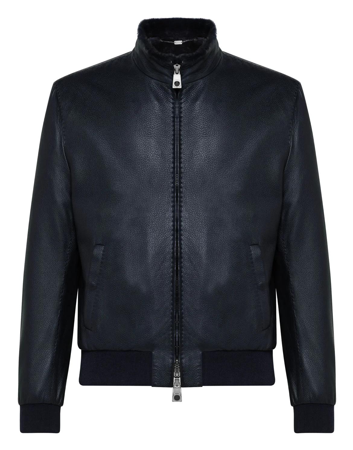Leather Bomber Crest, цвет: Синий