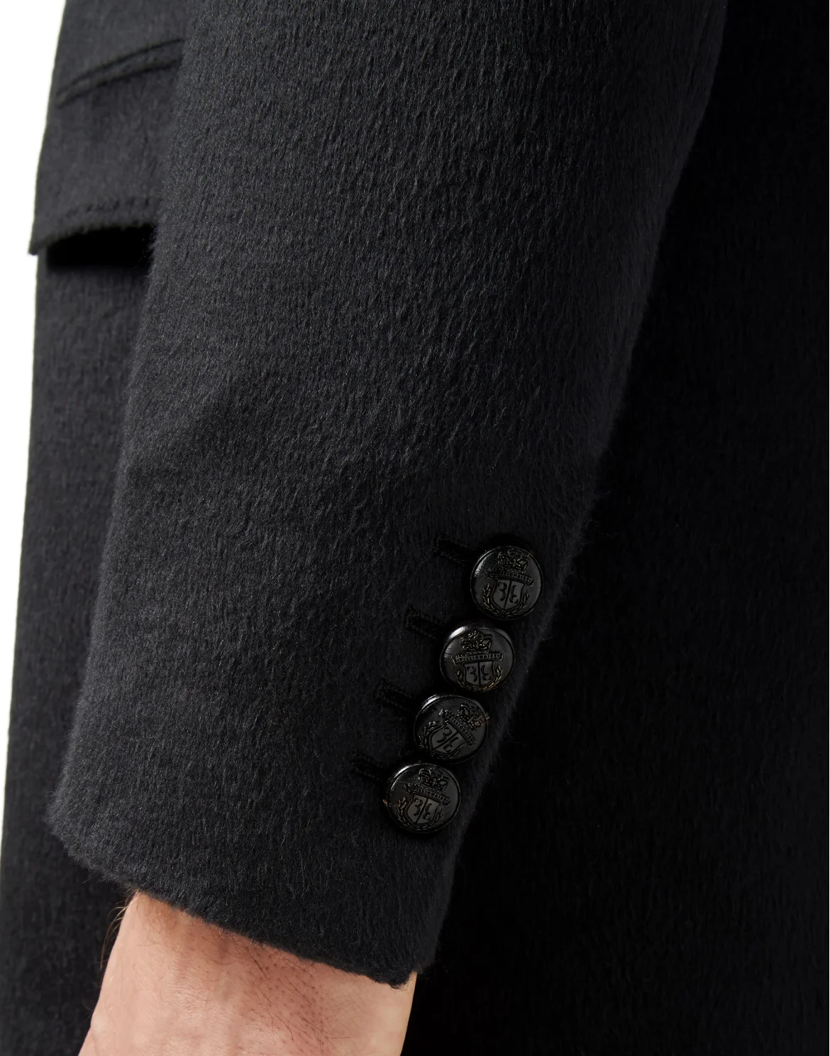 Coat Long Crest, цвет: Черный
