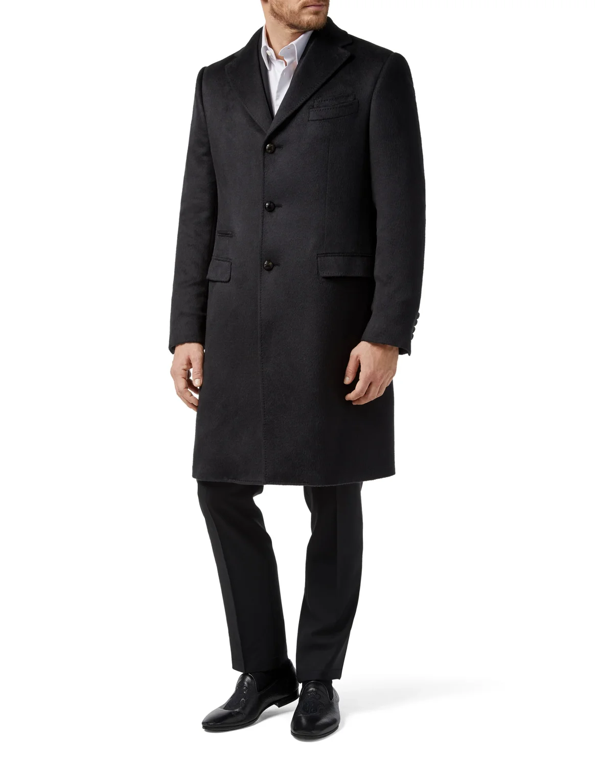Coat Long Crest, цвет: Черный