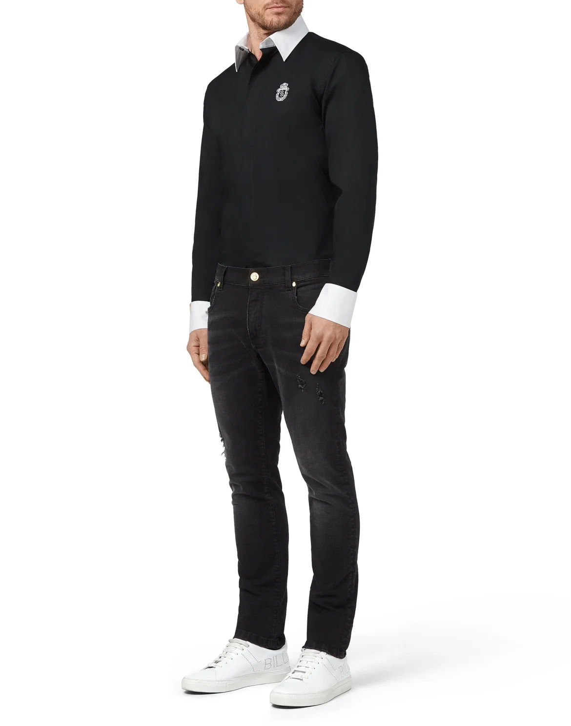 Shirt Silver Cut LS Milano/Multi Crest, цвет: Черный