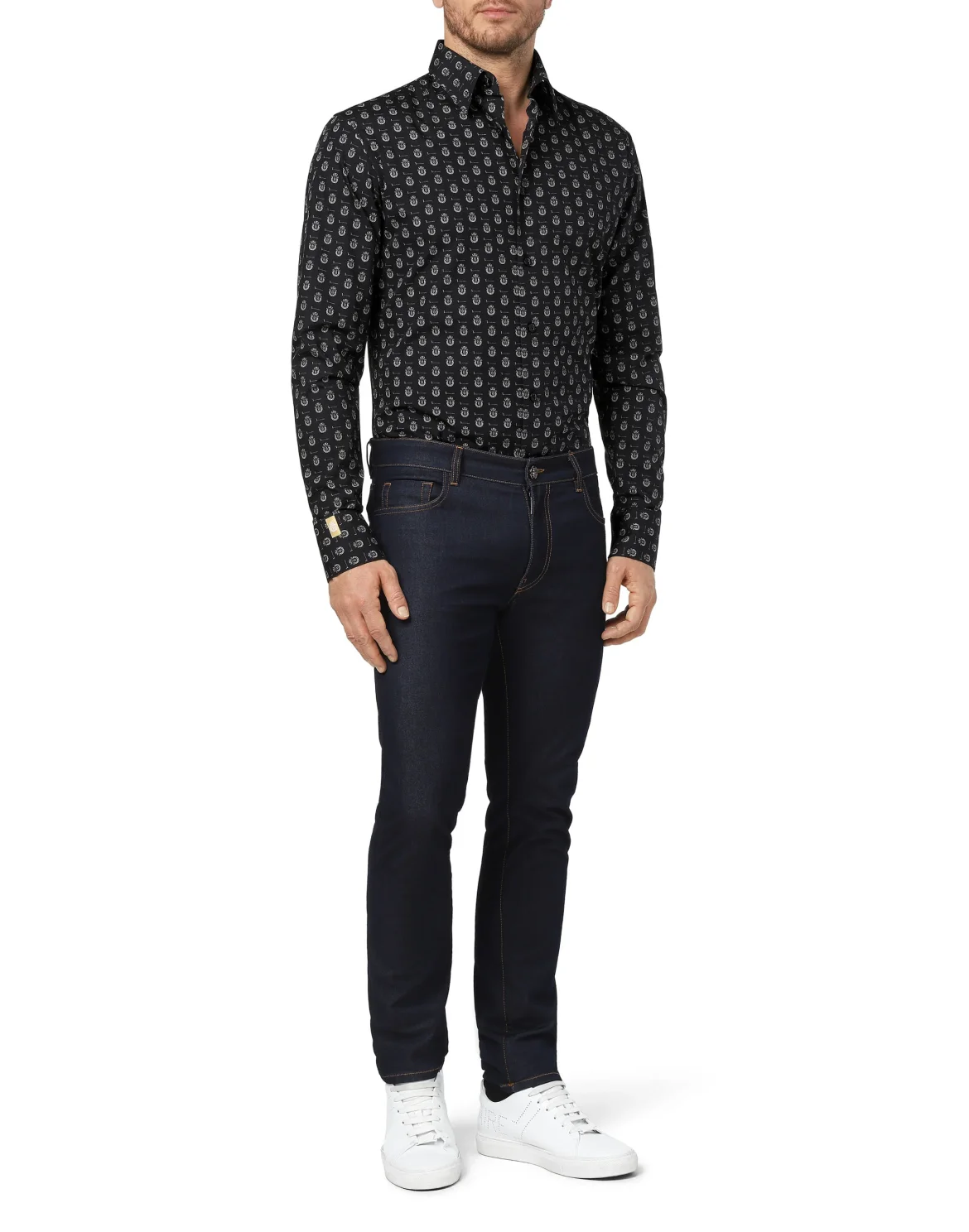 Shirt Silver Cut LS Milano/Multi Crest, цвет: Черный