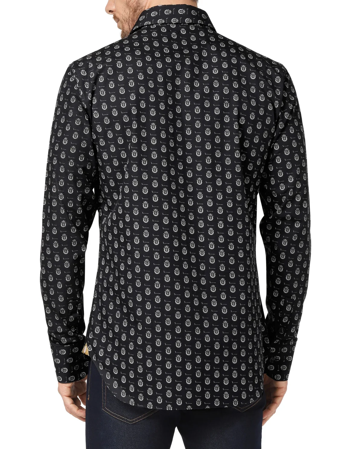 Shirt Silver Cut LS Milano/Multi Crest, цвет: Черный