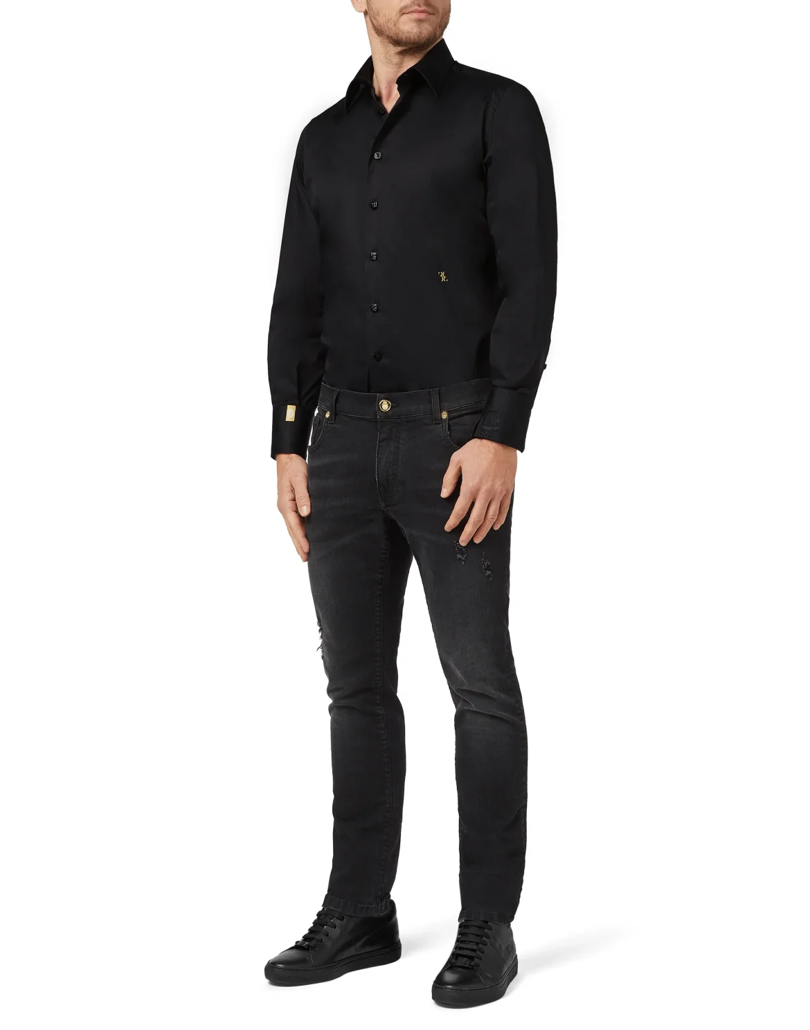 Shirt Silver Cut LS Milano/Watch Double B, цвет: Черный