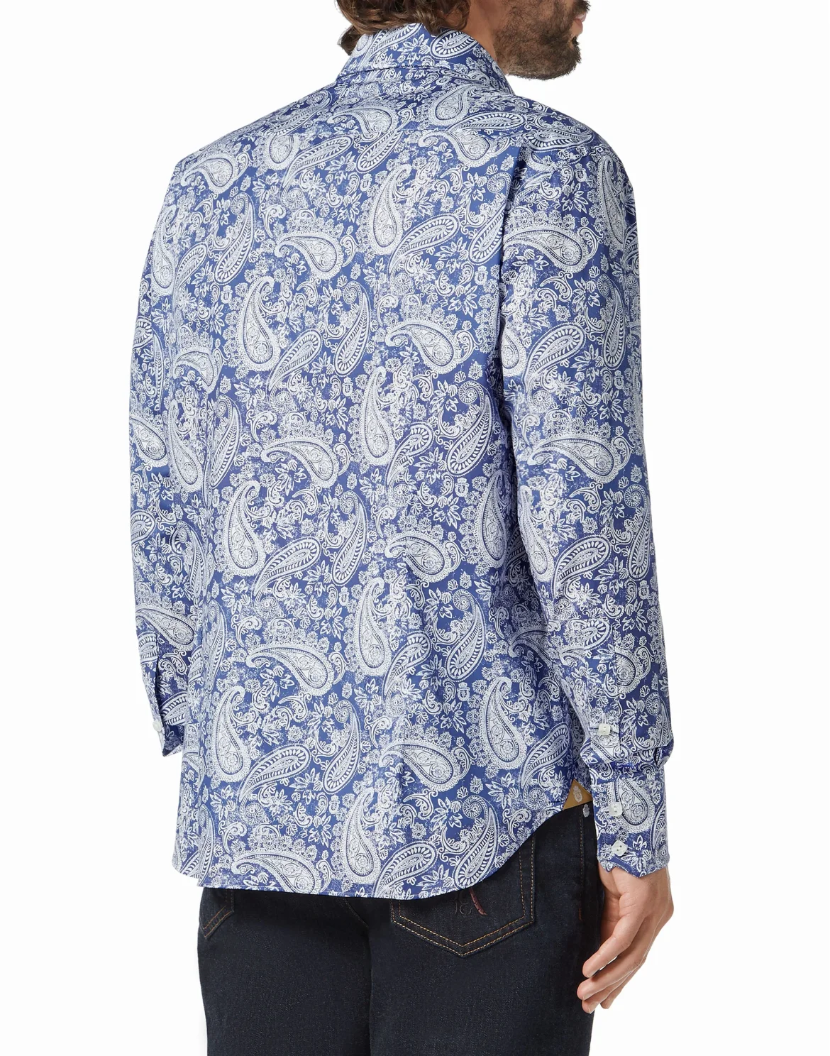 Shirt Gold Cut LS Flavio/Watch Paisley, цвет: Синий