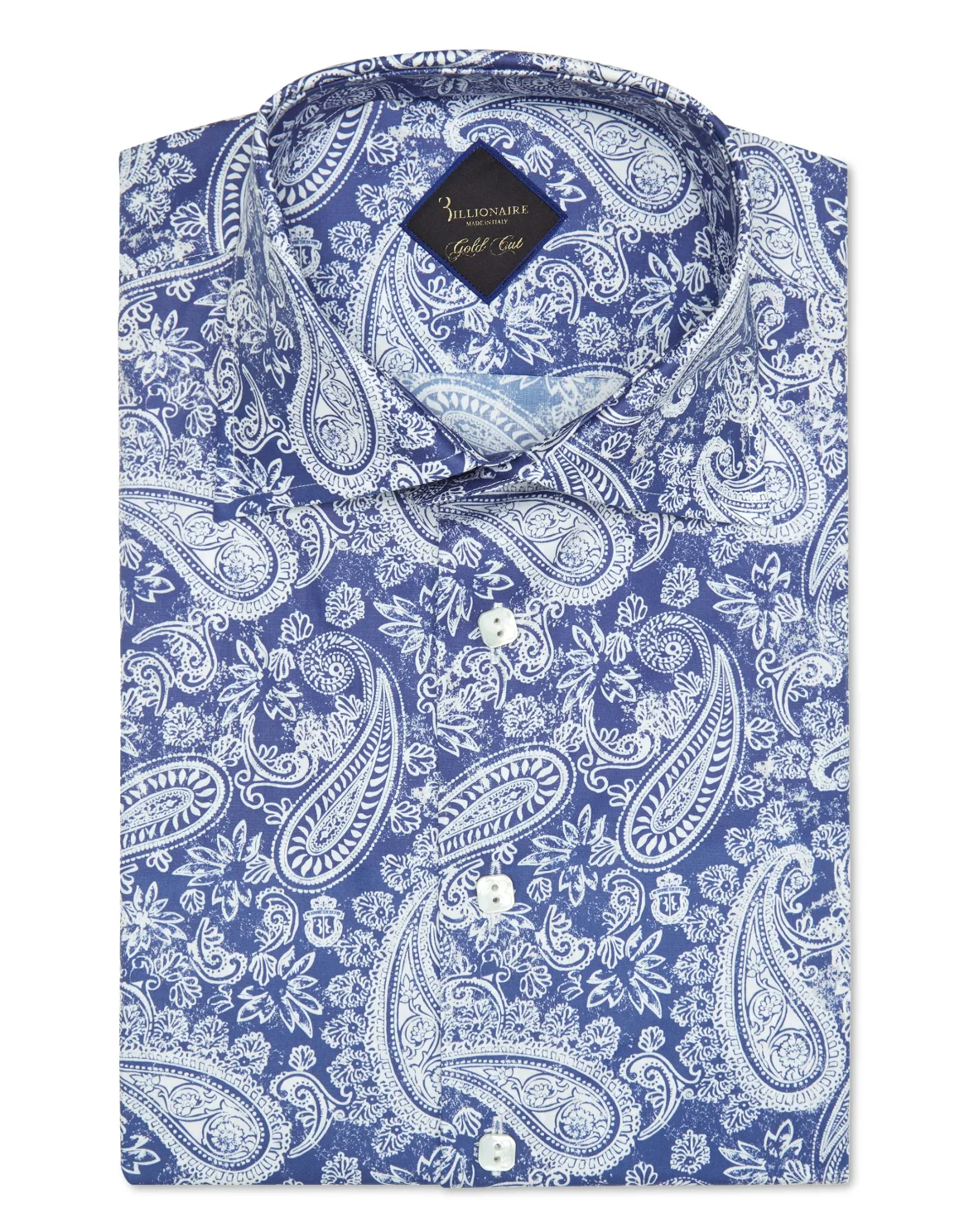 Shirt Gold Cut LS Flavio/Watch Paisley, цвет: Синий