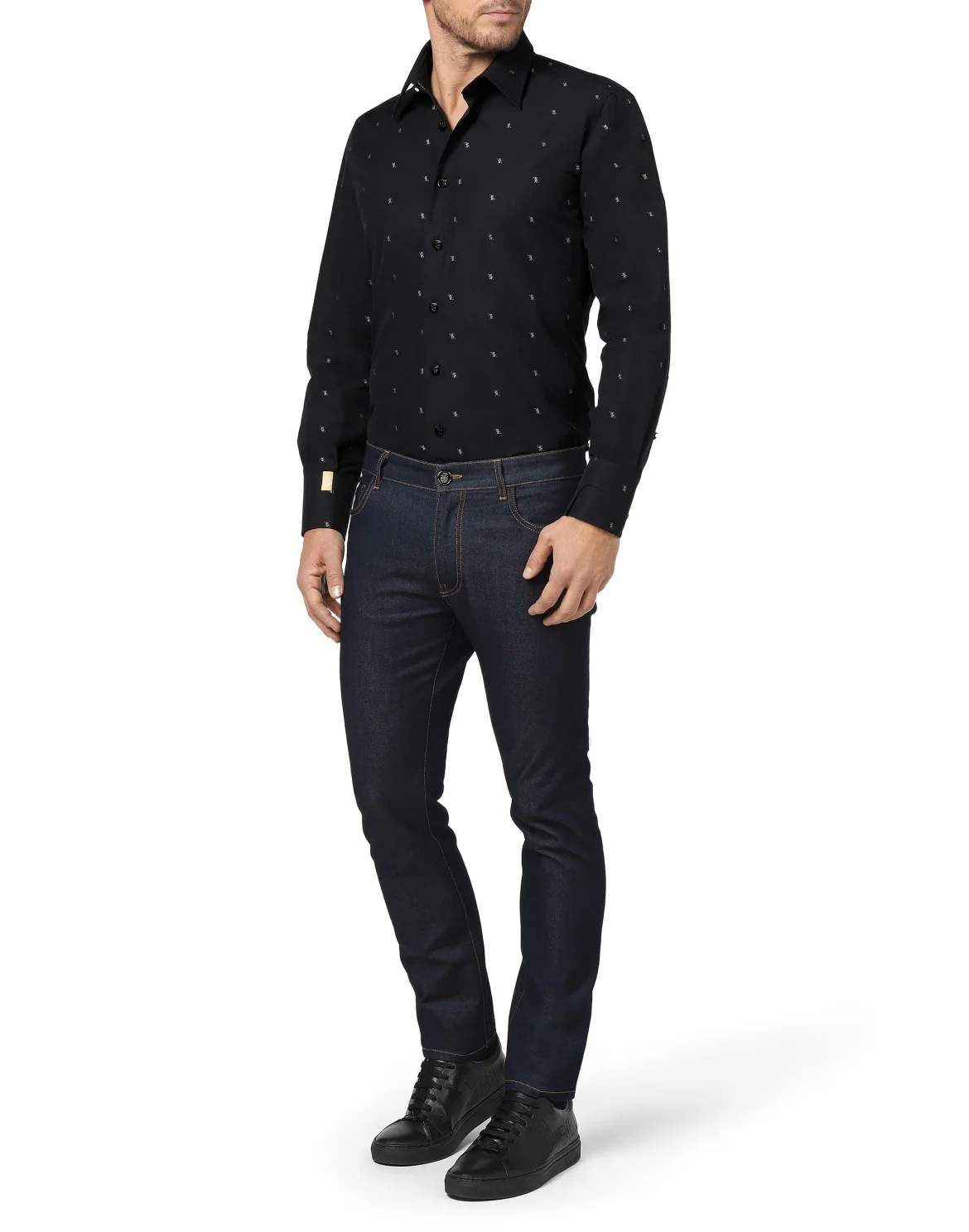 Shirt Silver Cut LS Milano/Watch Double B, цвет: Черный
