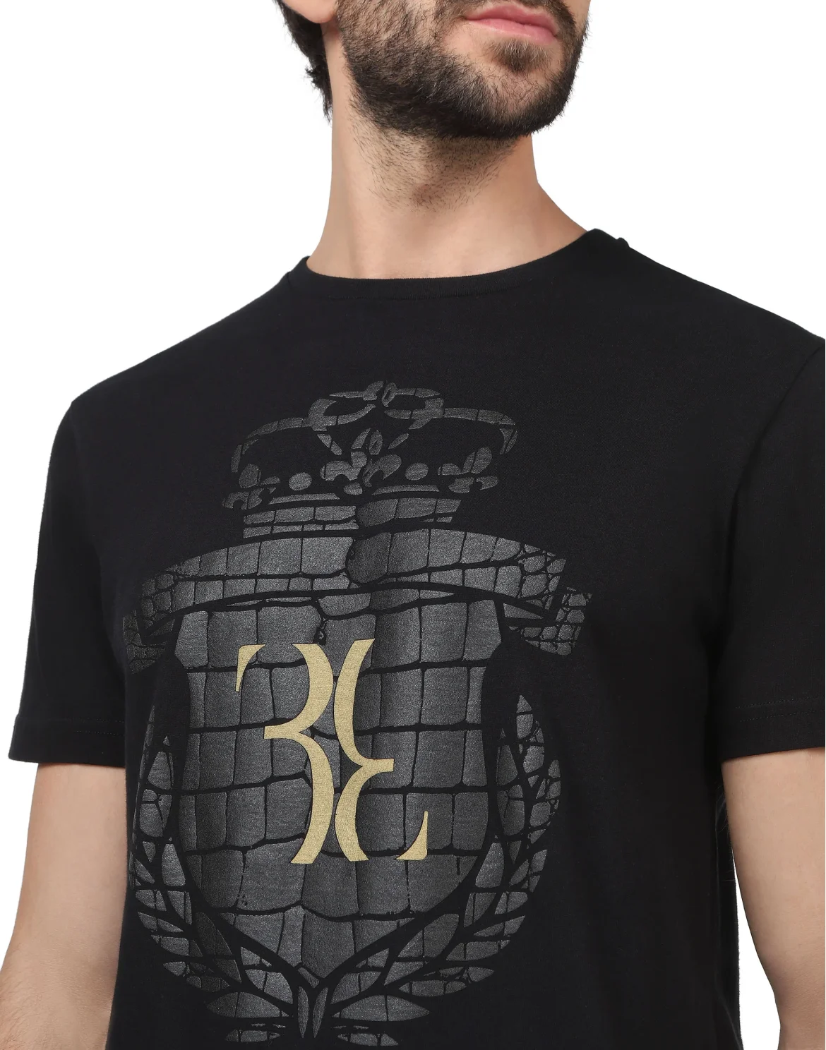 T-shirt Round Neck SS Crest, цвет: Черный