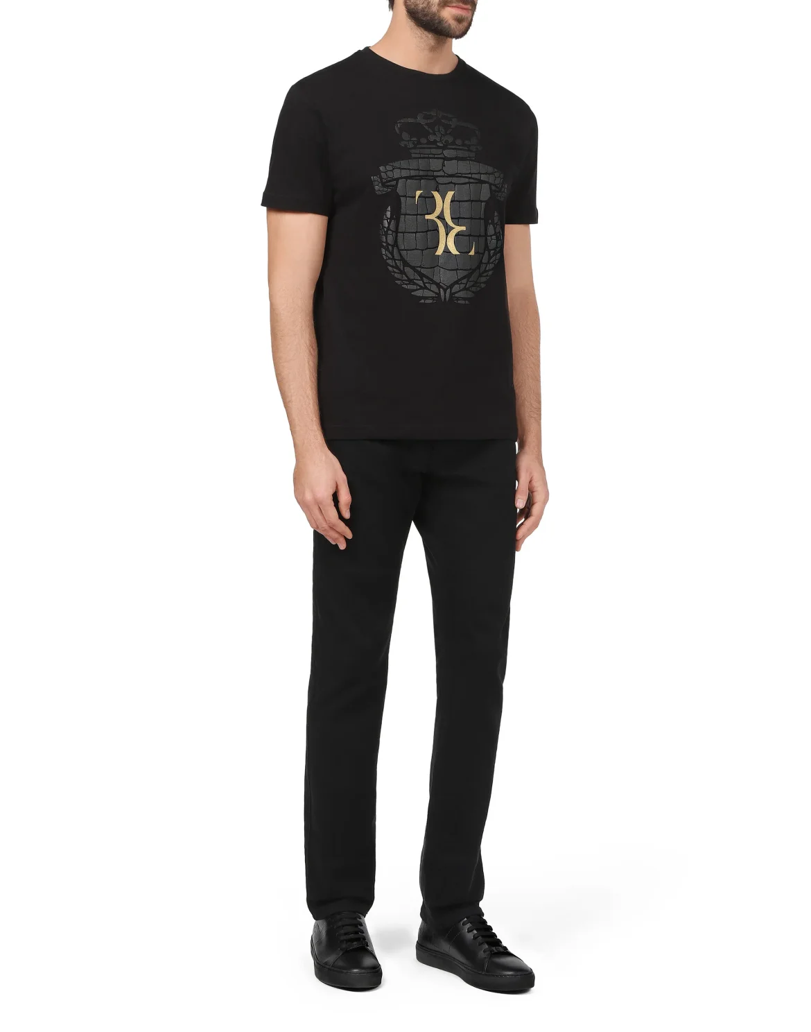 T-shirt Round Neck SS Crest, цвет: Черный