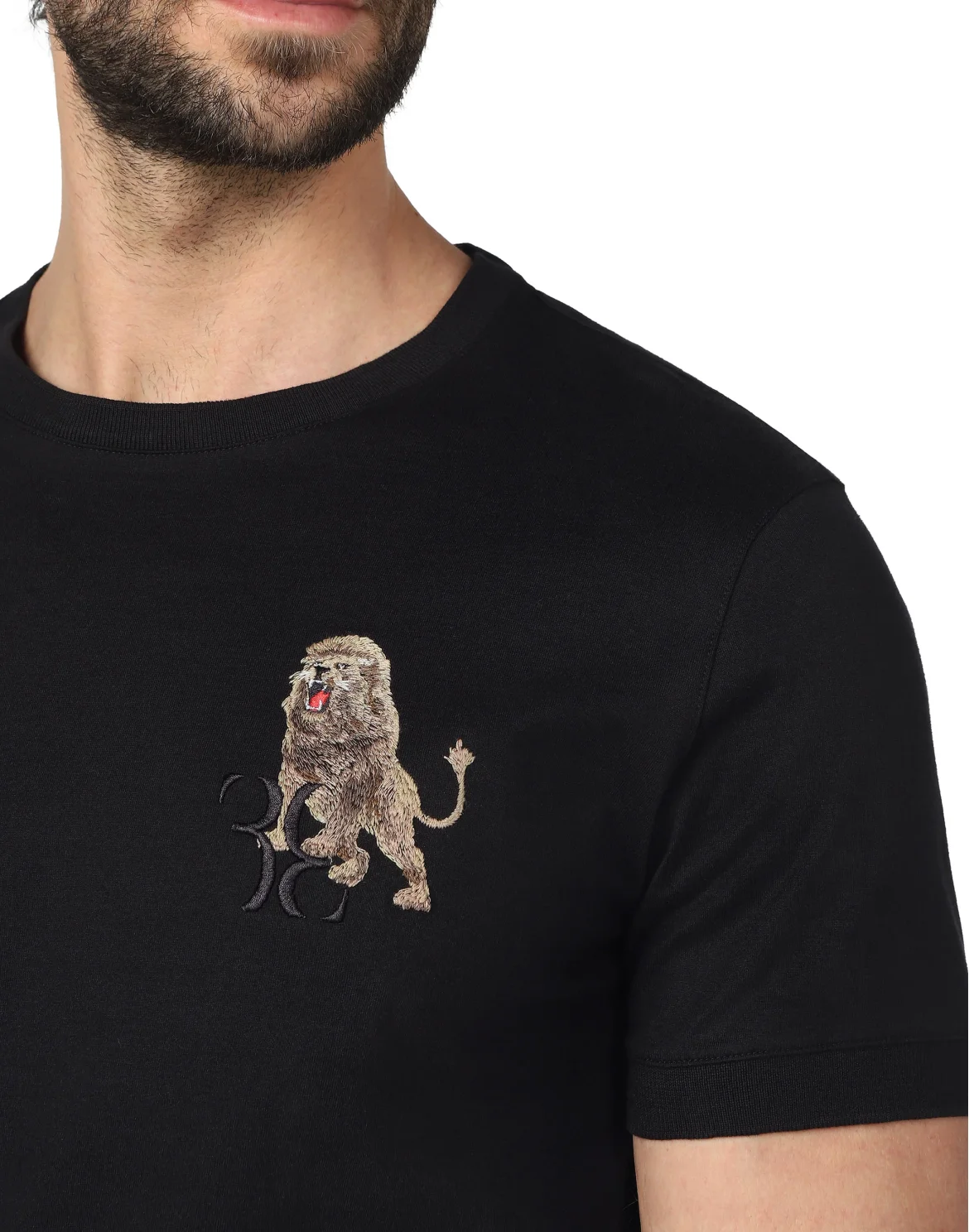 T-shirt Round Neck SS Lion, цвет: Черный