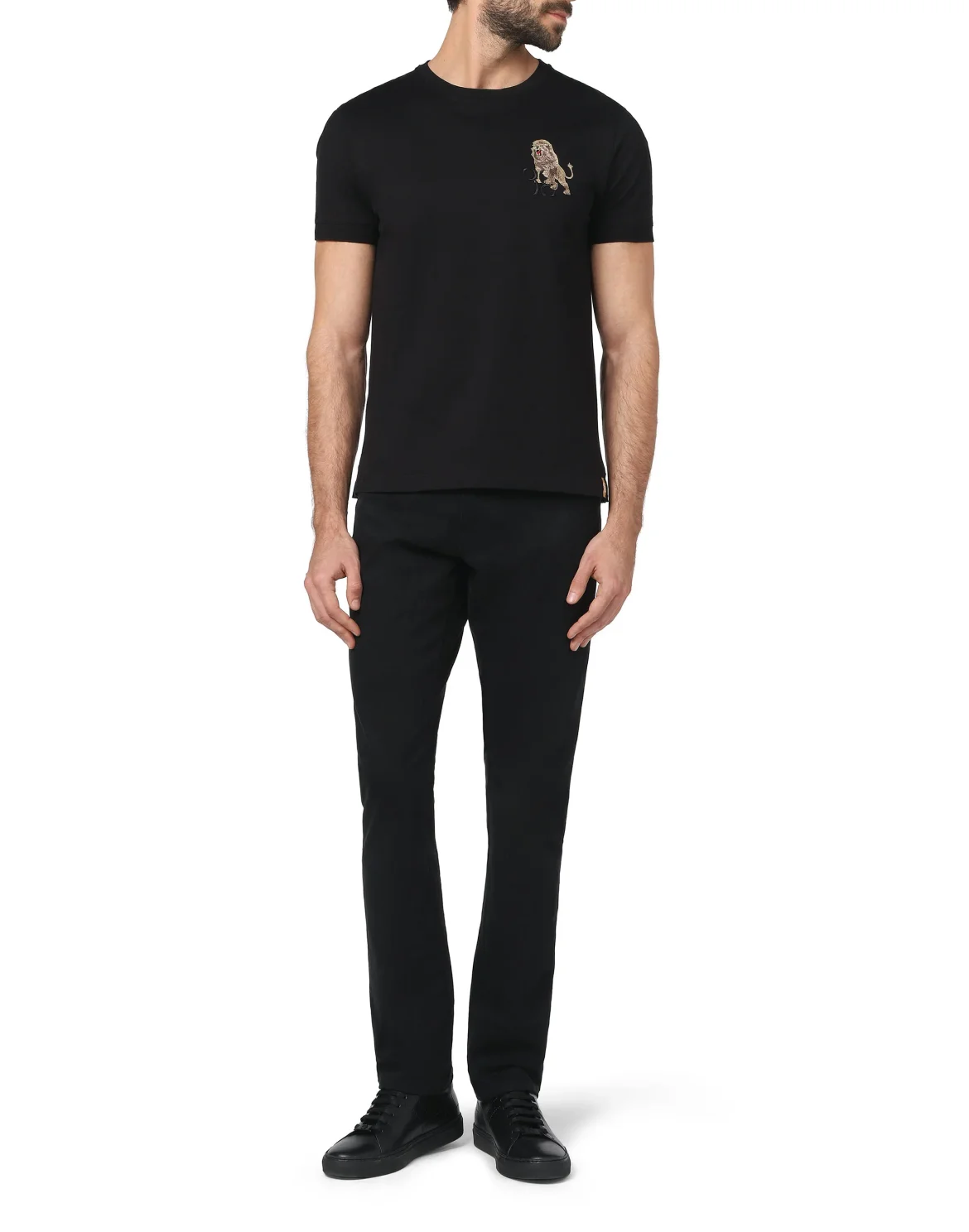 T-shirt Round Neck SS Lion, цвет: Черный