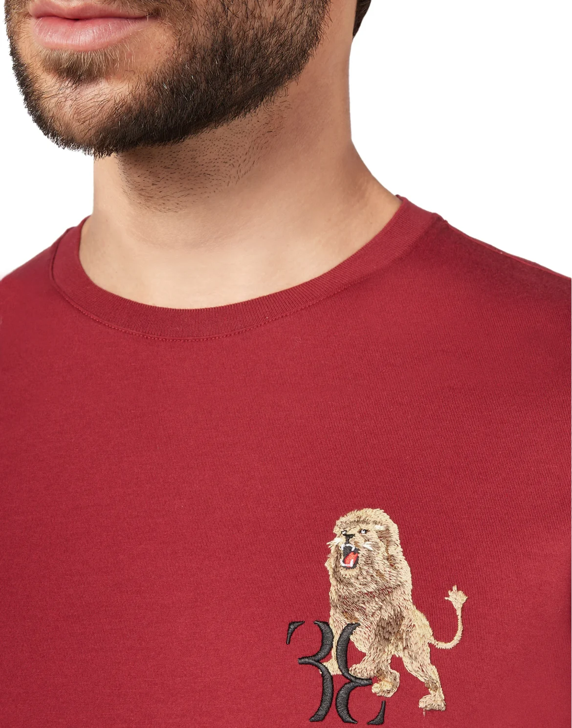 T-shirt Round Neck SS Lion, цвет: Красный