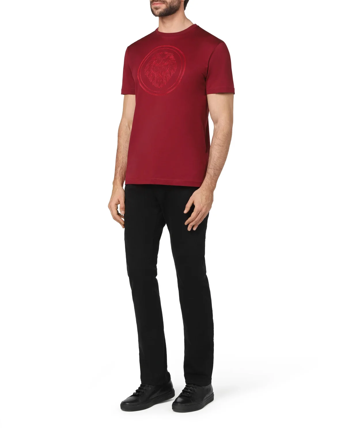 T-shirt Round Neck SS Lion, цвет: Красный