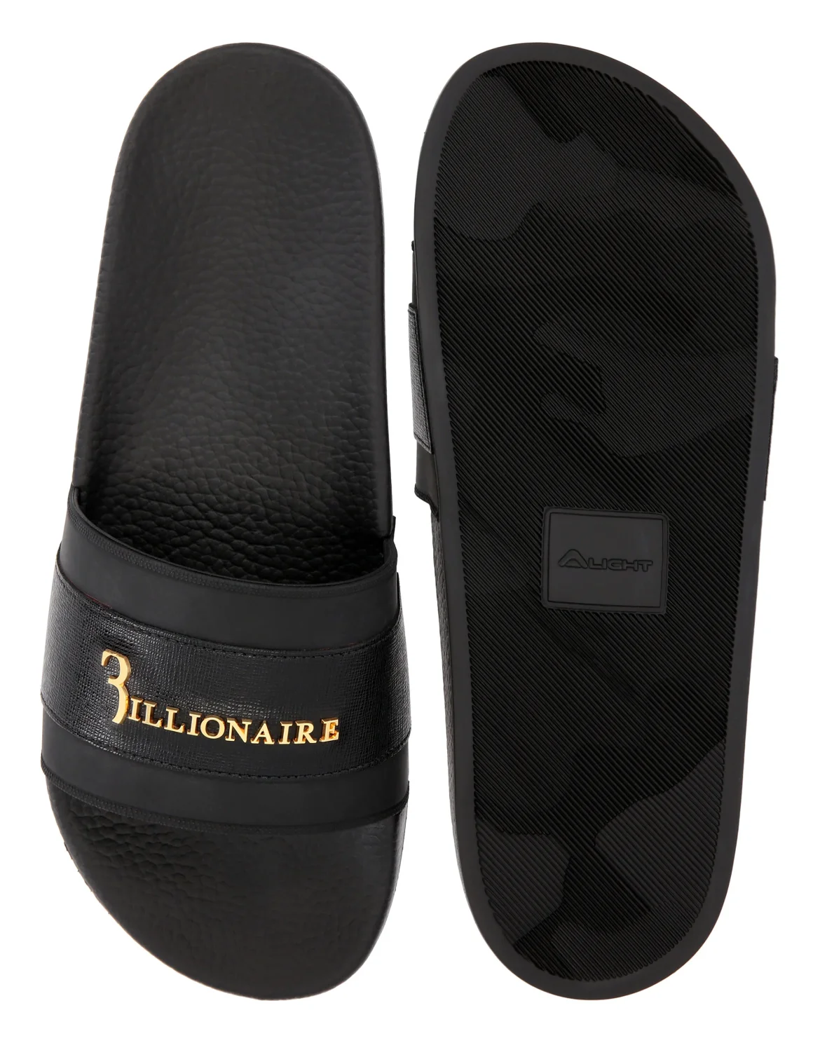 Flat gummy sandals, цвет: Черный
