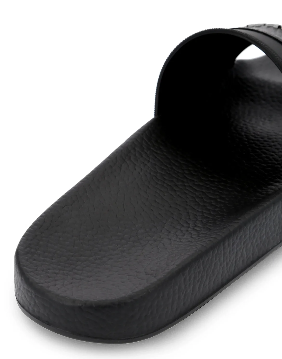 Flat gummy sandals, цвет: Черный