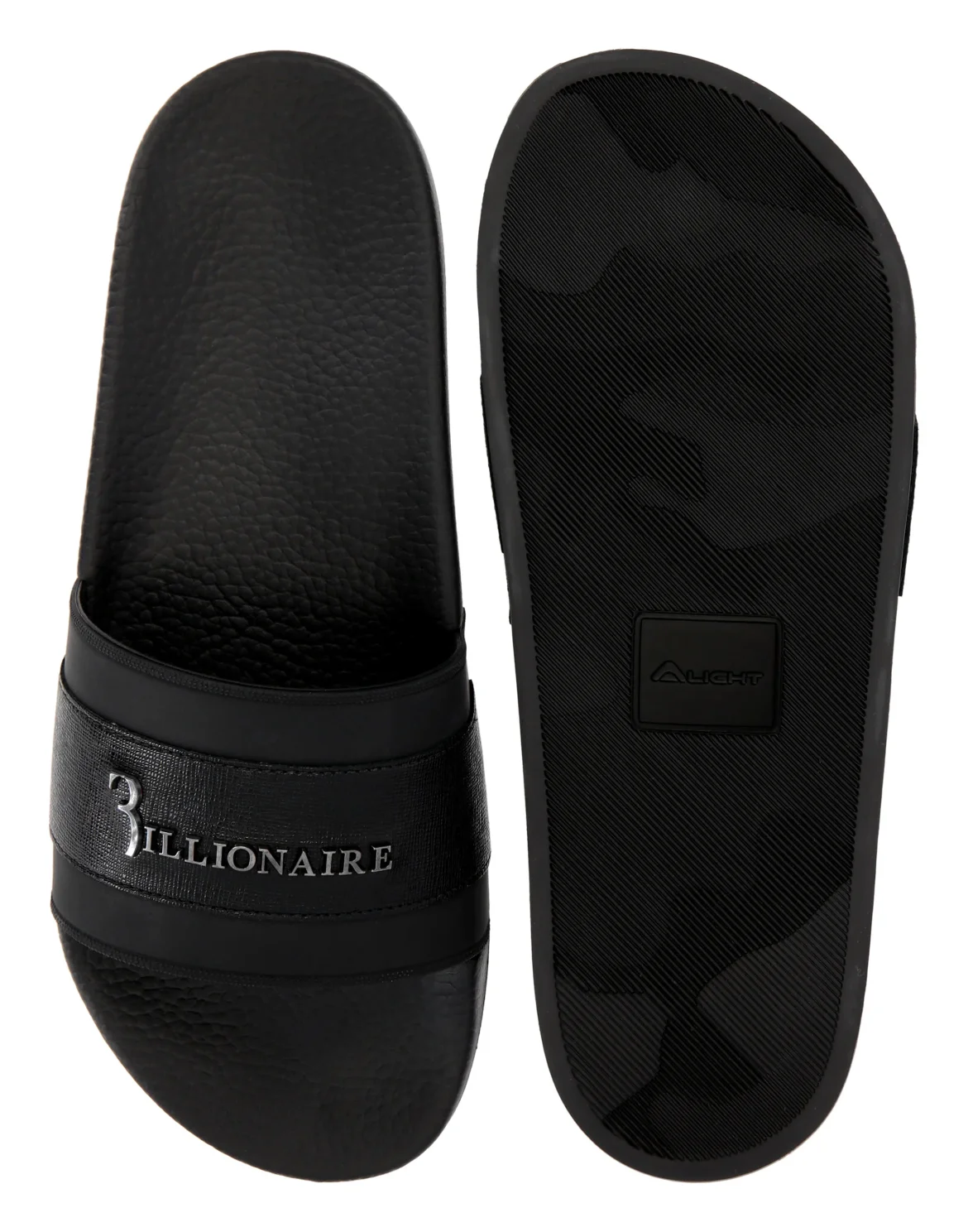 Flat gummy sandals, цвет: Черный