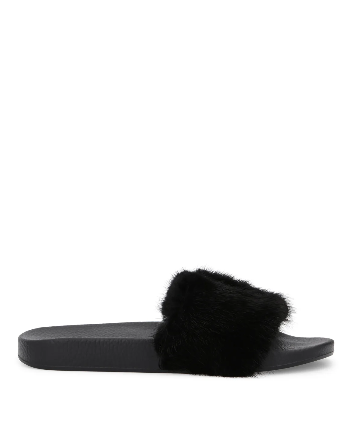 Flat gummy sandals, цвет: Черный