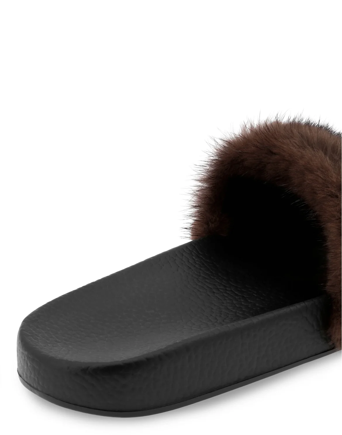 Flat gummy sandals, цвет: Коричневый