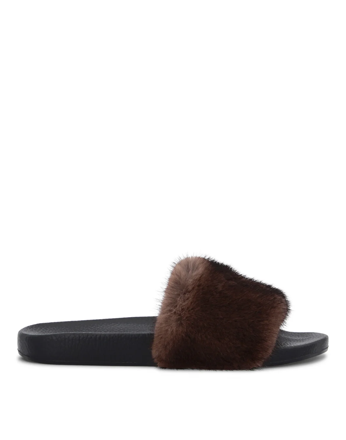 Flat gummy sandals, цвет: Коричневый
