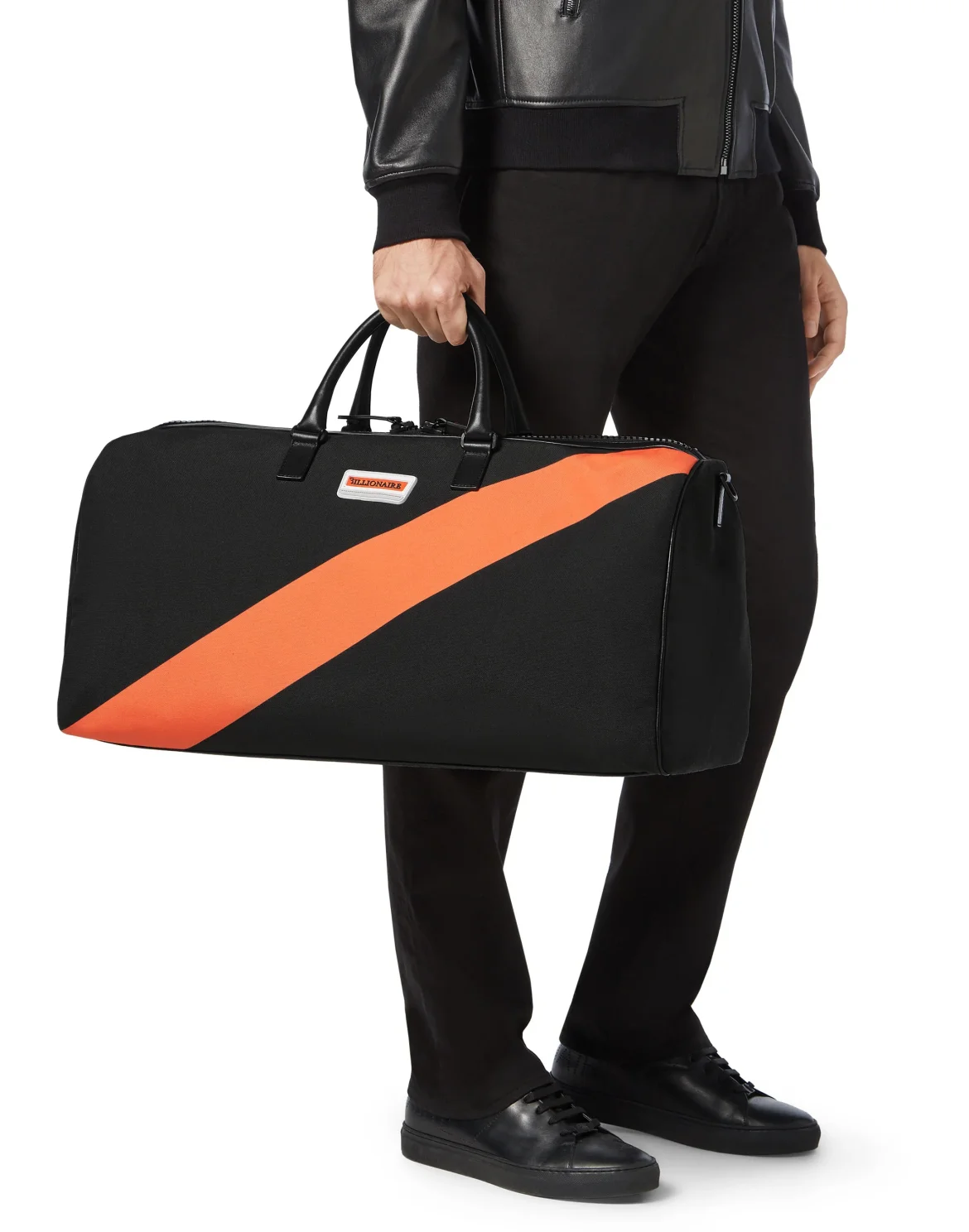 Medium Travel Bag Stripes, цвет: Черный