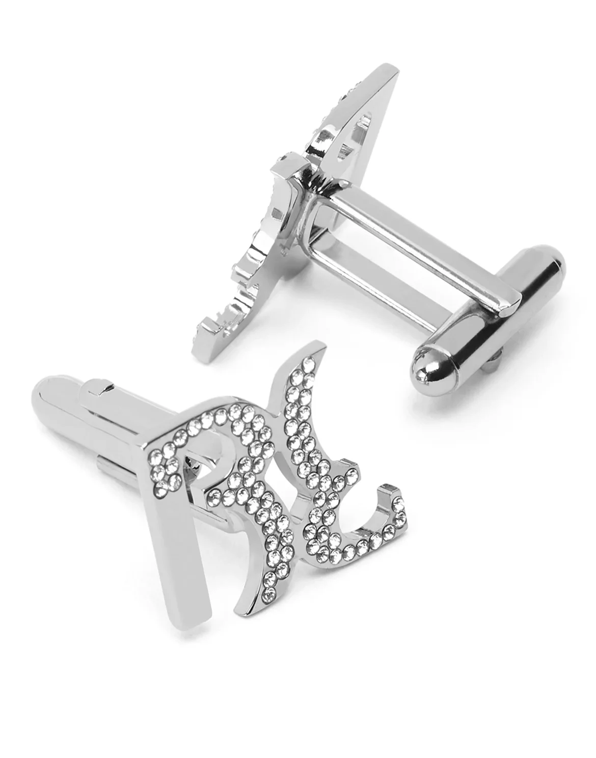 metal cufflinks Double B, цвет: Серебристый