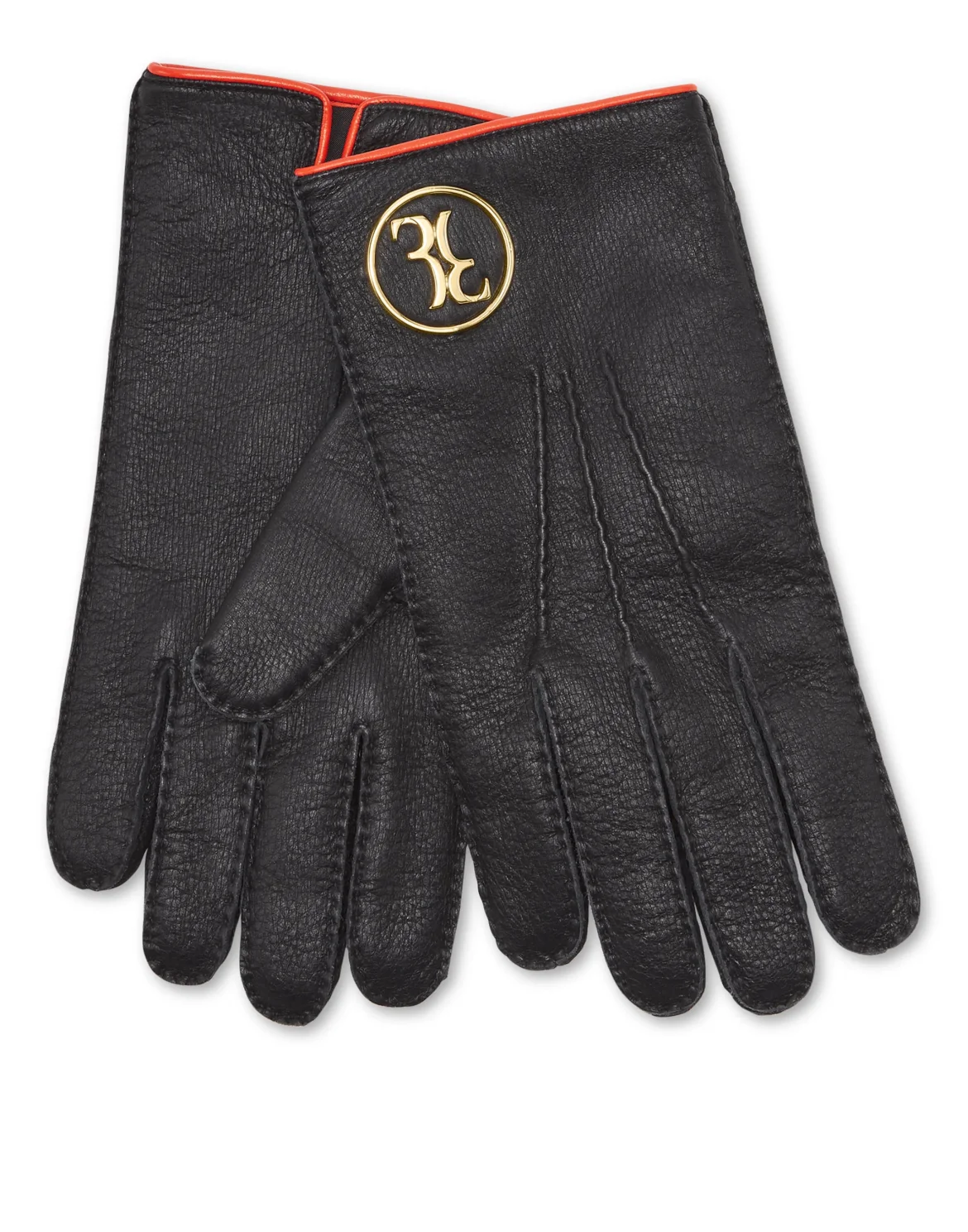 Mid-gloves in Leather and Cashmere Double B, цвет: Черный