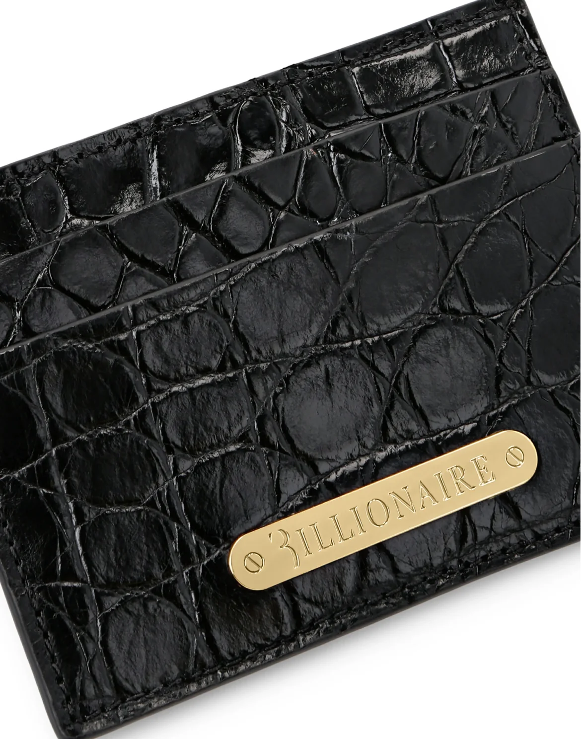 Crocodile Credit Cards Holder Luxury, цвет: Черный