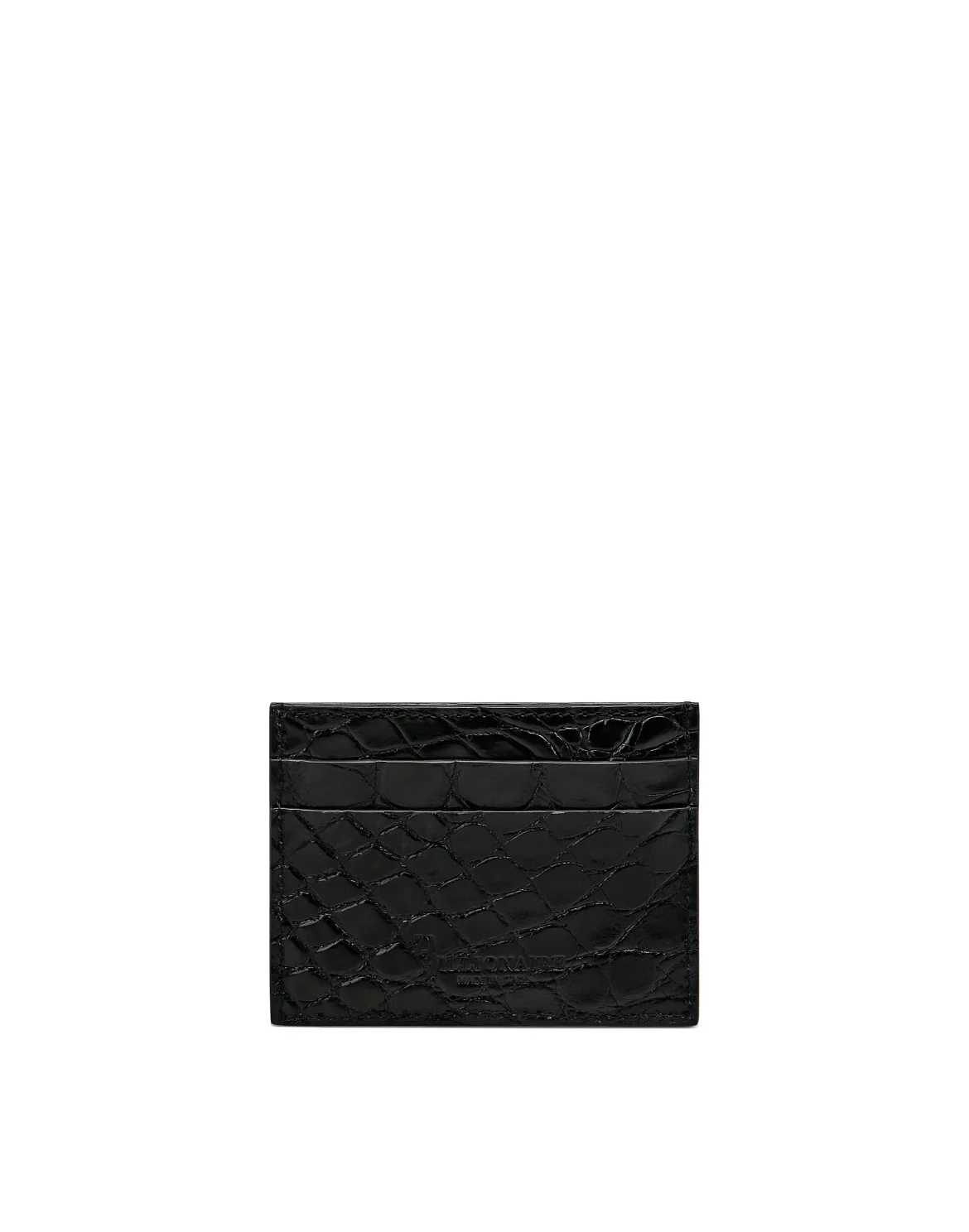 Crocodile Credit Cards Holder Luxury, цвет: Черный