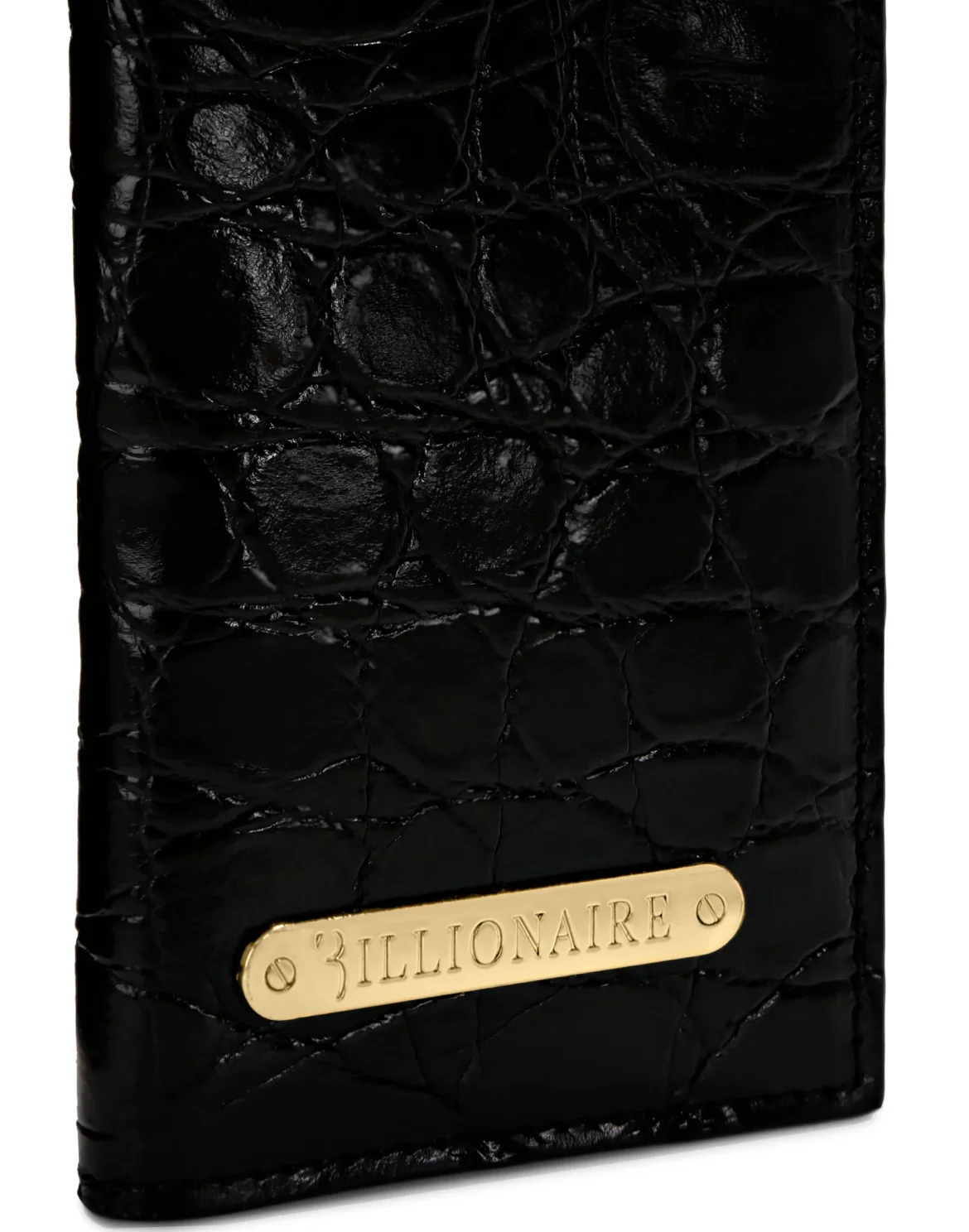 Crocodile Credit Cards Holder Luxury, цвет: Черный