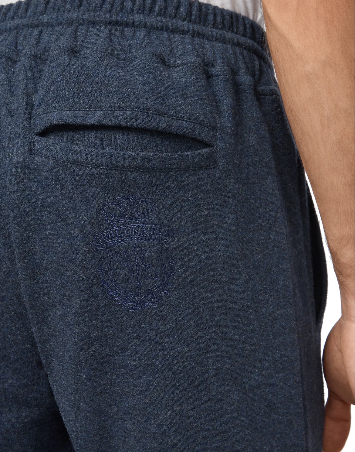Cotton and Cashmere Jogging Trousers -T Crest, цвет: Синий