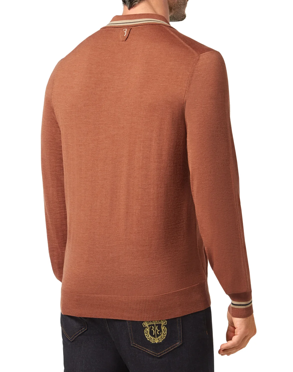 Pullover Polo-Neck LS Double B, цвет: Коричневый