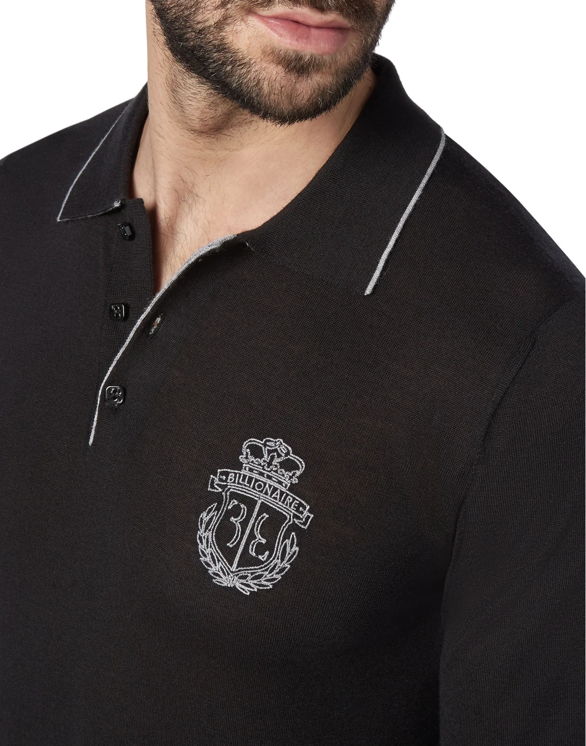 Pullover Polo-Neck LS Crest, цвет: Черный