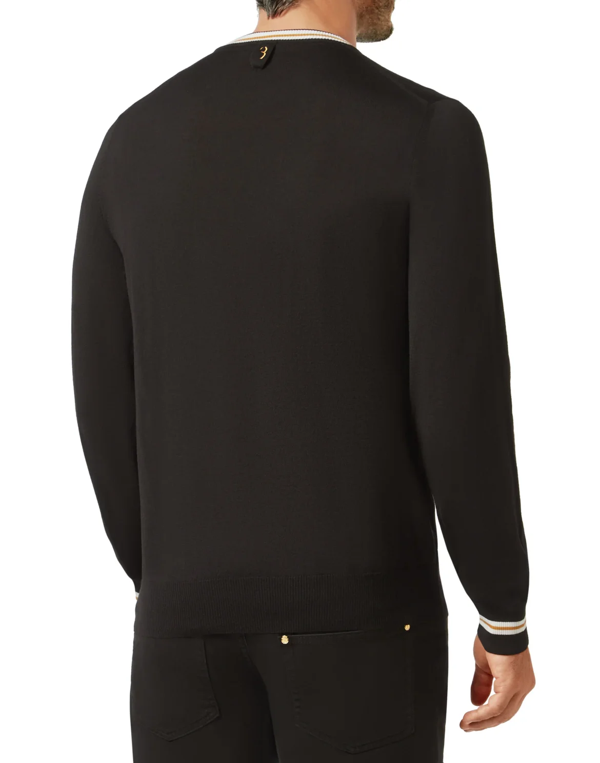 Pullover Round Neck LS Double B, цвет: Черный