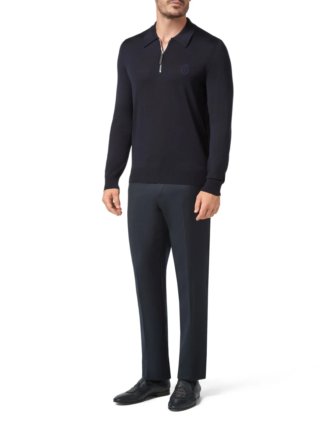 Pullover zip mock Crest, цвет: Синий