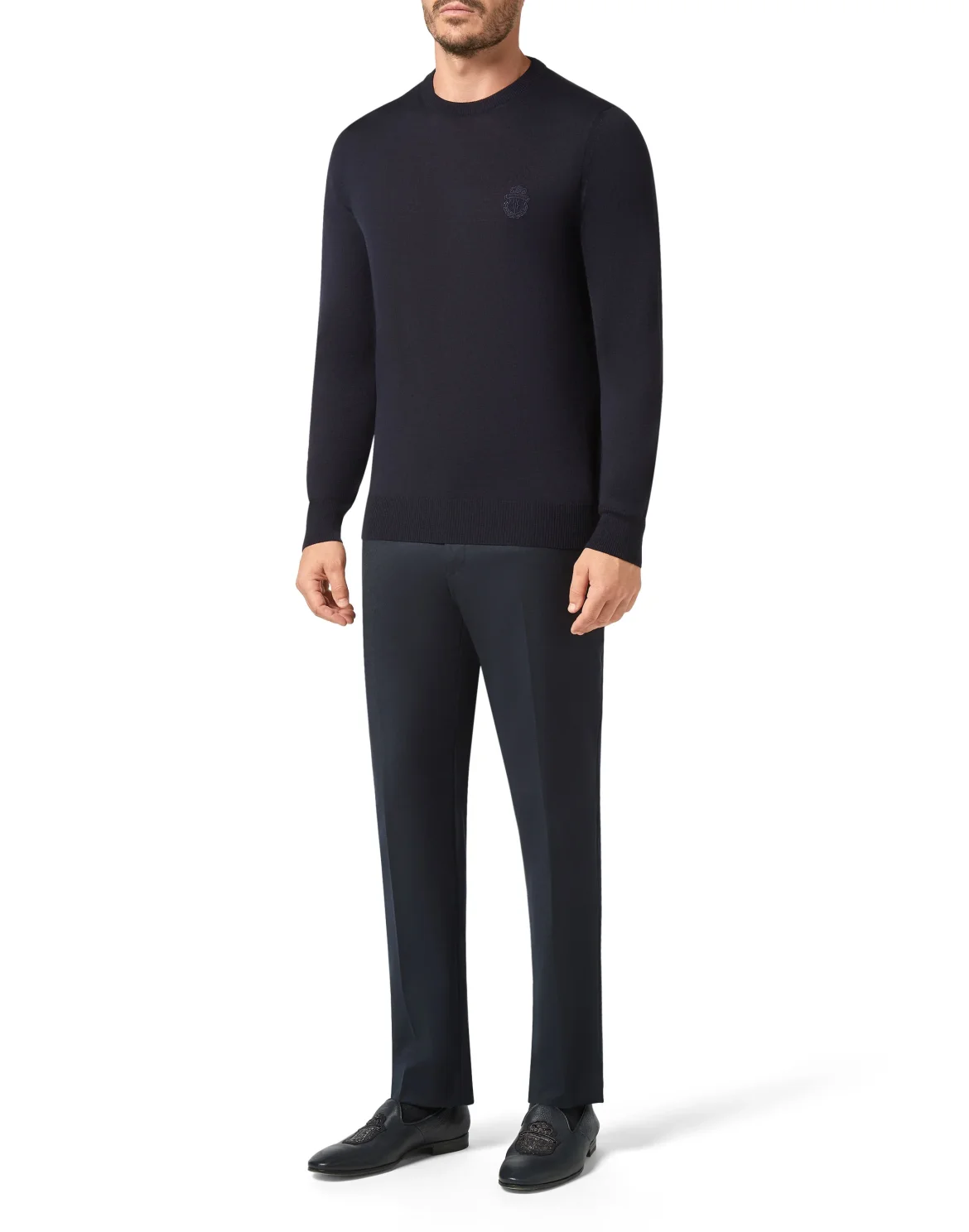 Pullover Round Neck LS Crest, цвет: Синий