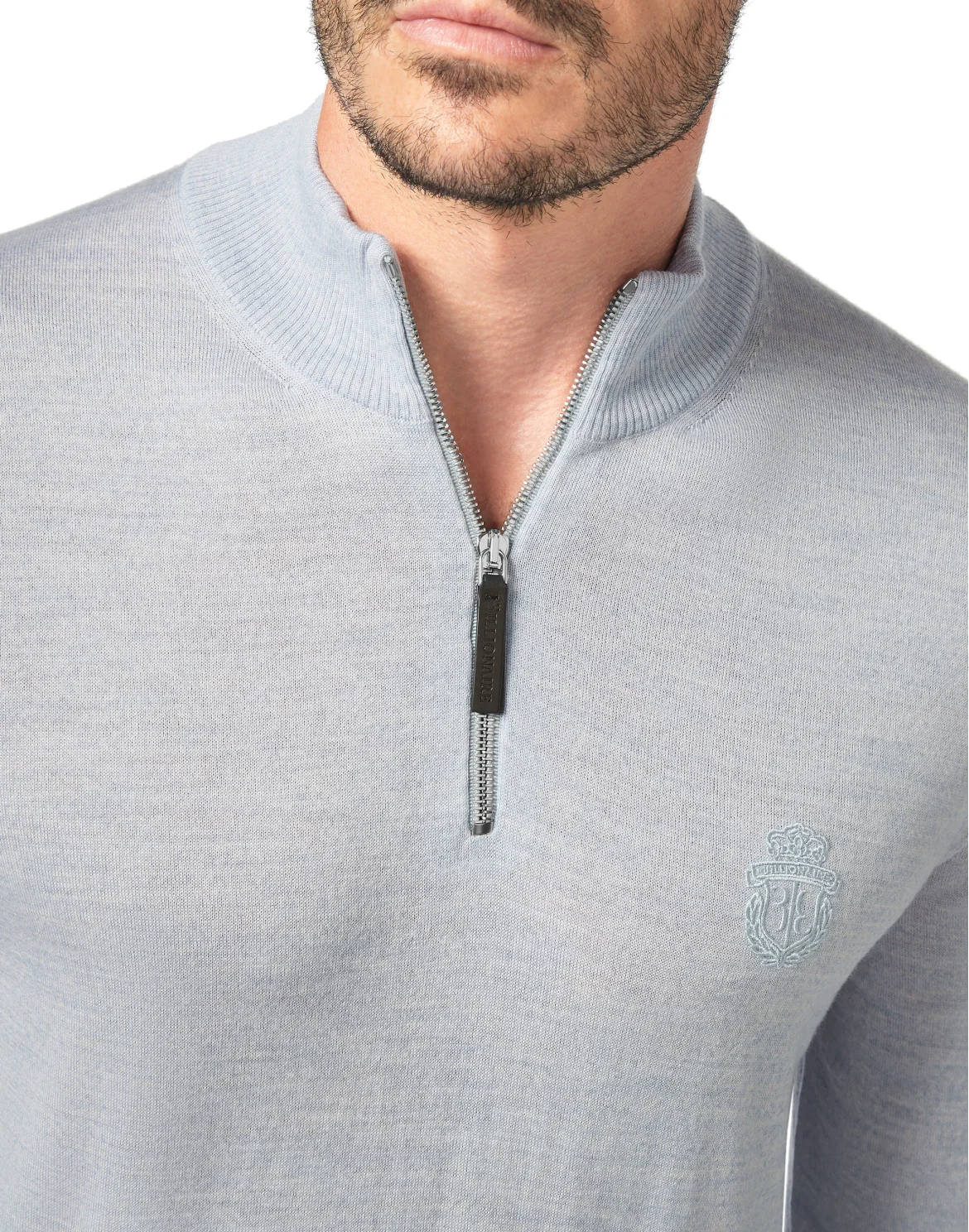 Pullover zip mock Crest, цвет: Синий