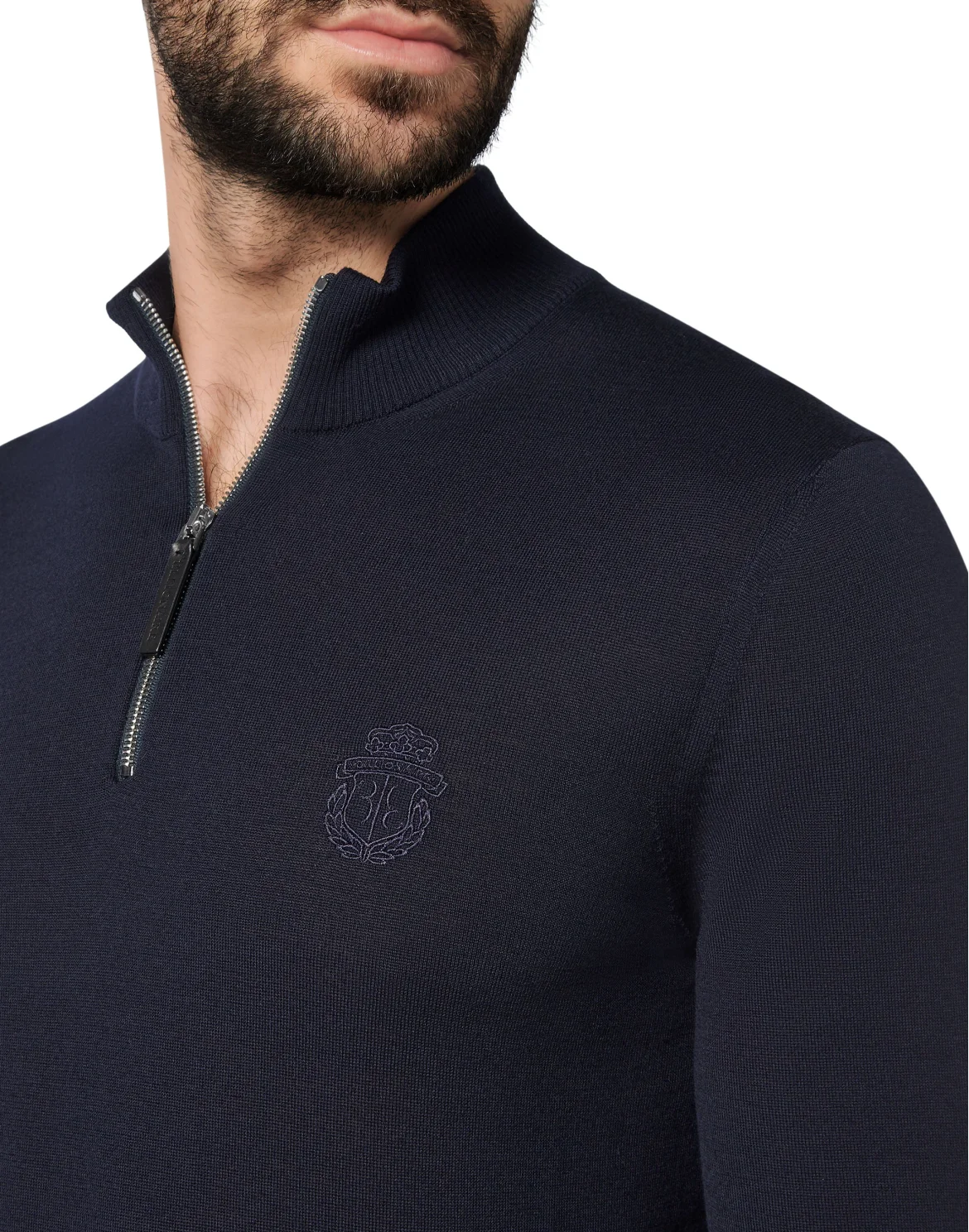 Pullover zip mock Crest, цвет: Синий