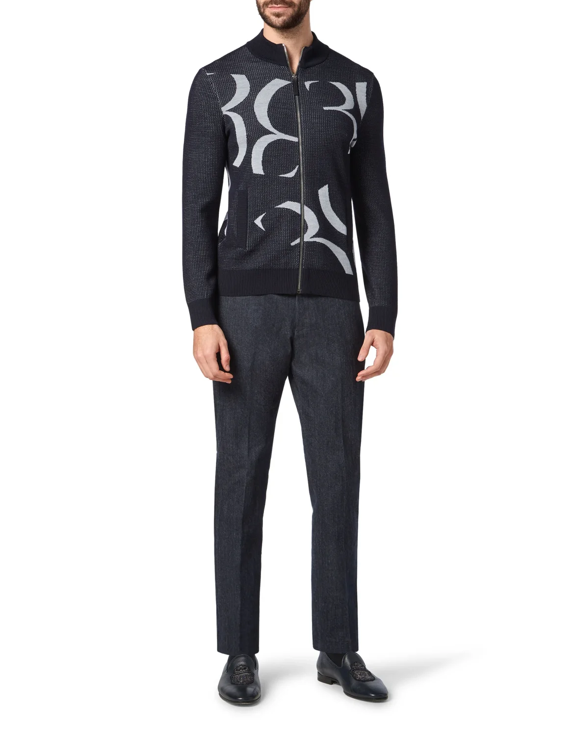 Pullover full zip Double B, цвет: Синий