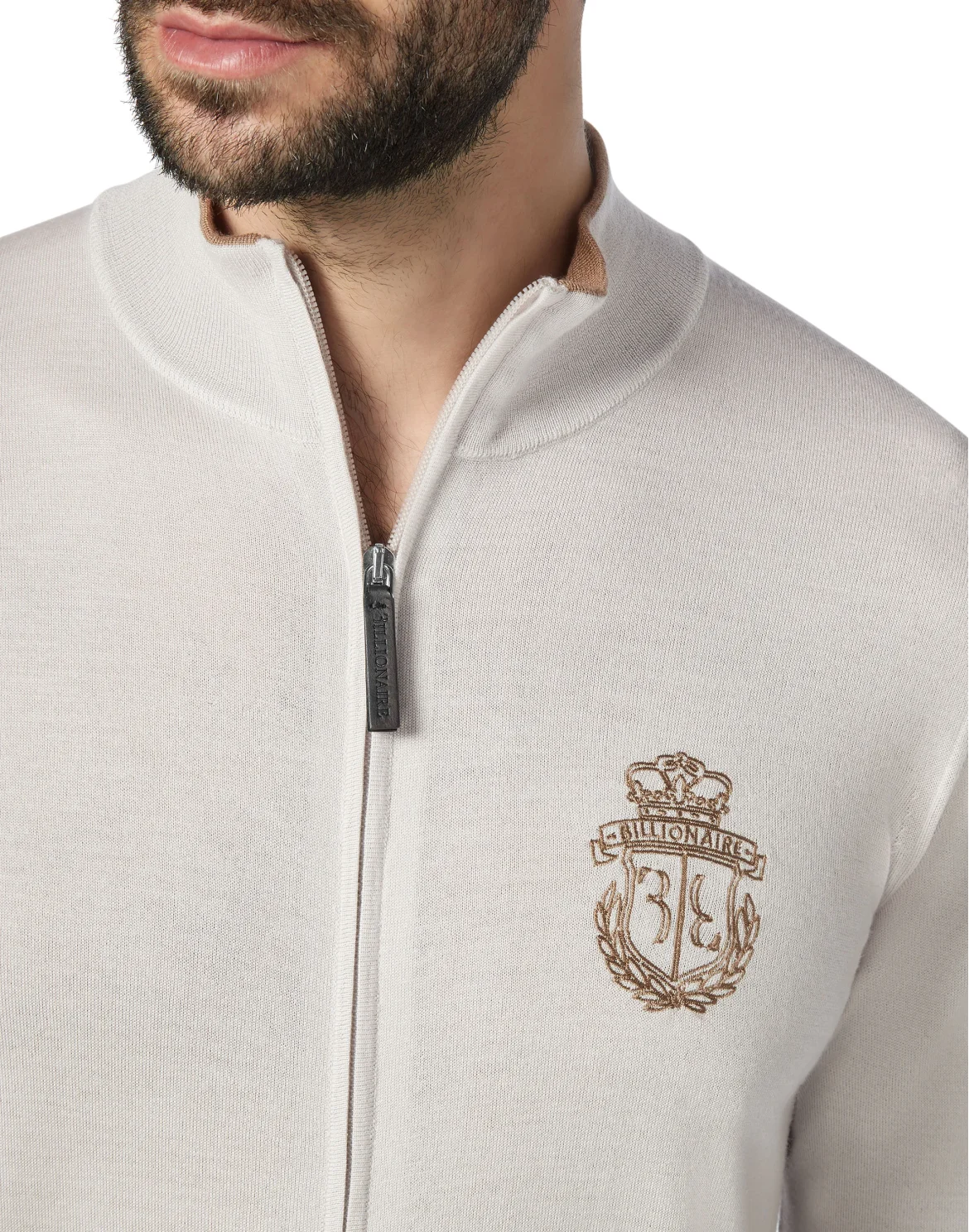 Pullover full zip Crest, цвет: Бежевый
