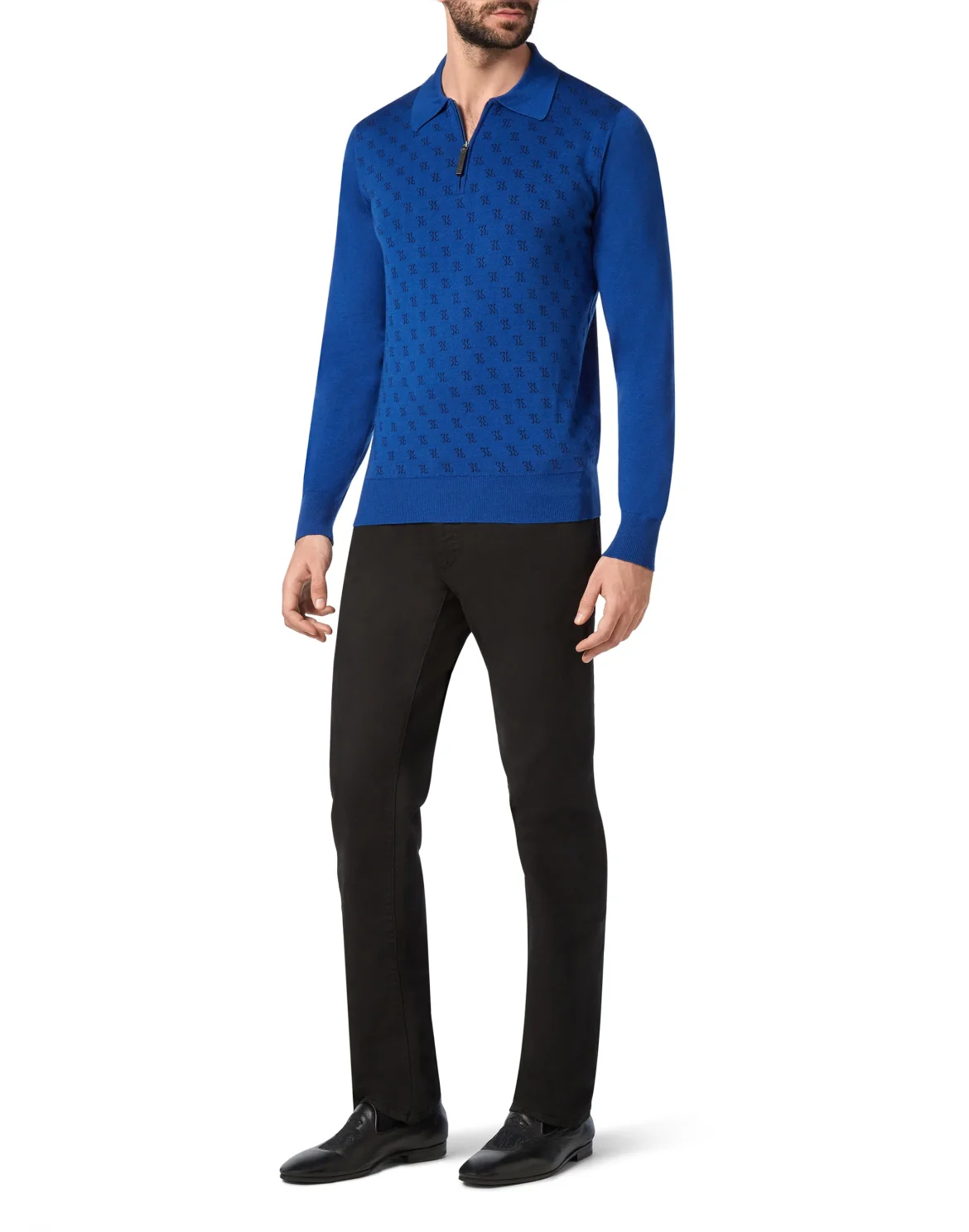Pullover zip mock Double B, цвет: Синий