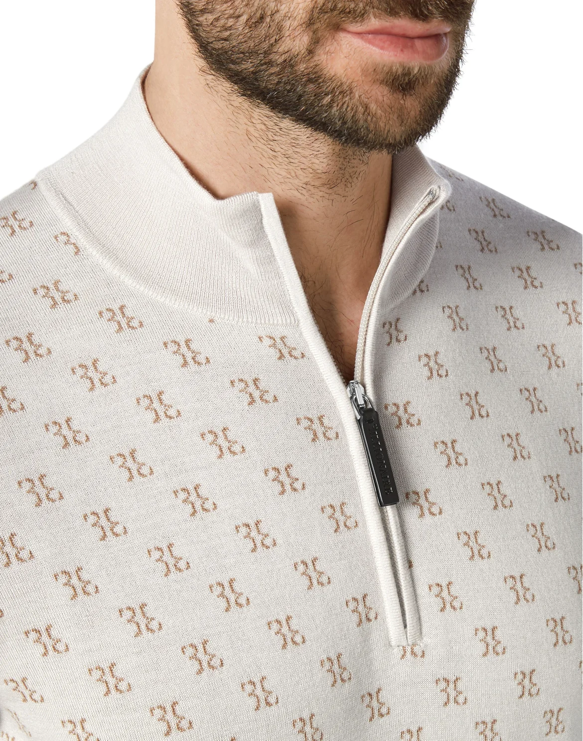 Pullover zip mock Double B, цвет: Бежевый