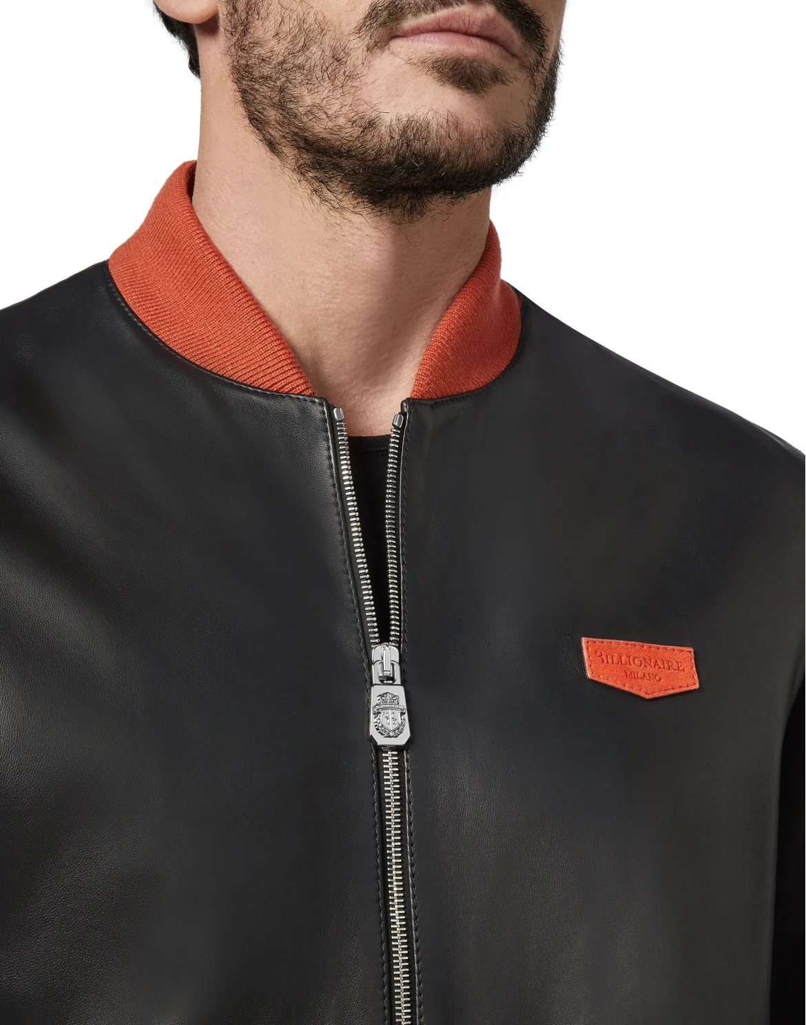 Leather Bomber, цвет: Черный