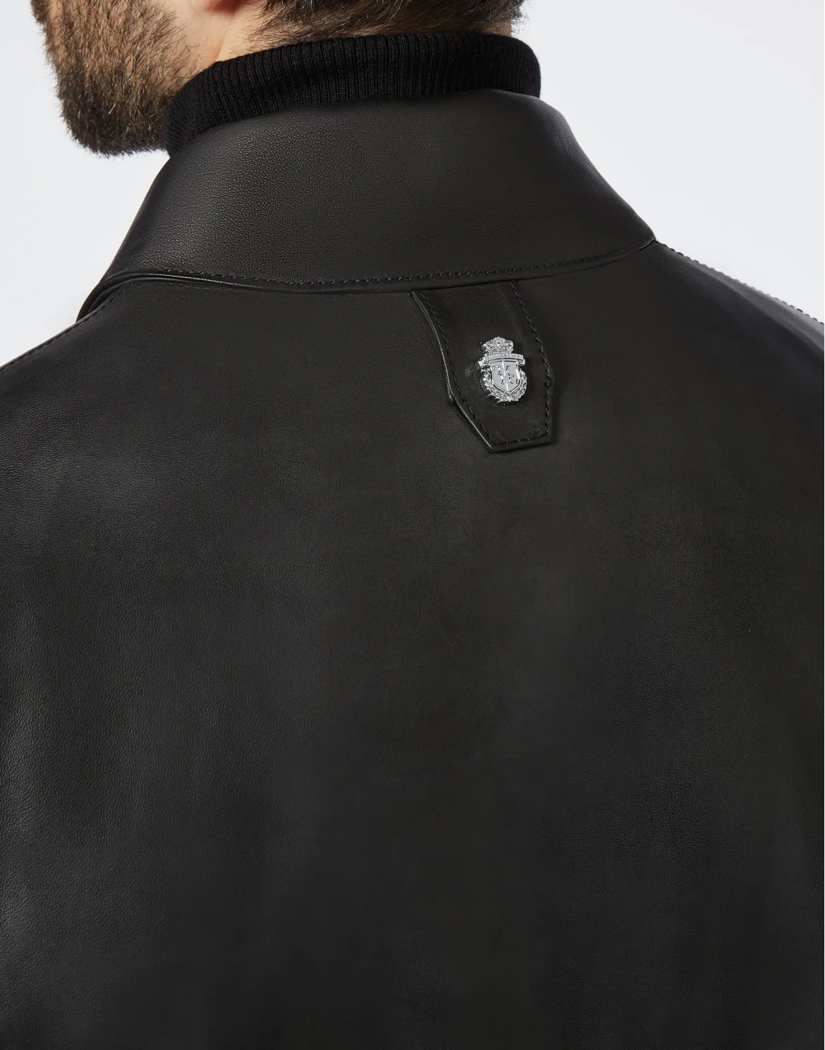 Leather Bomber Lion, цвет: Черный