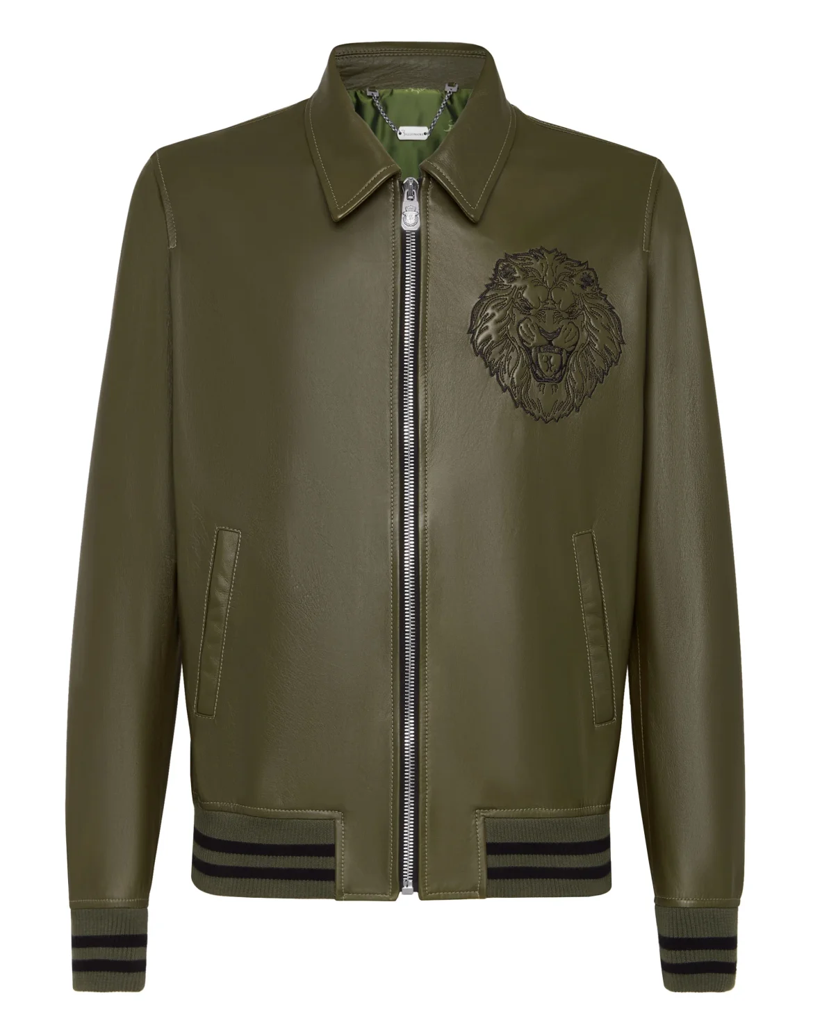 Leather Bomber Lion, цвет: Камуфляж