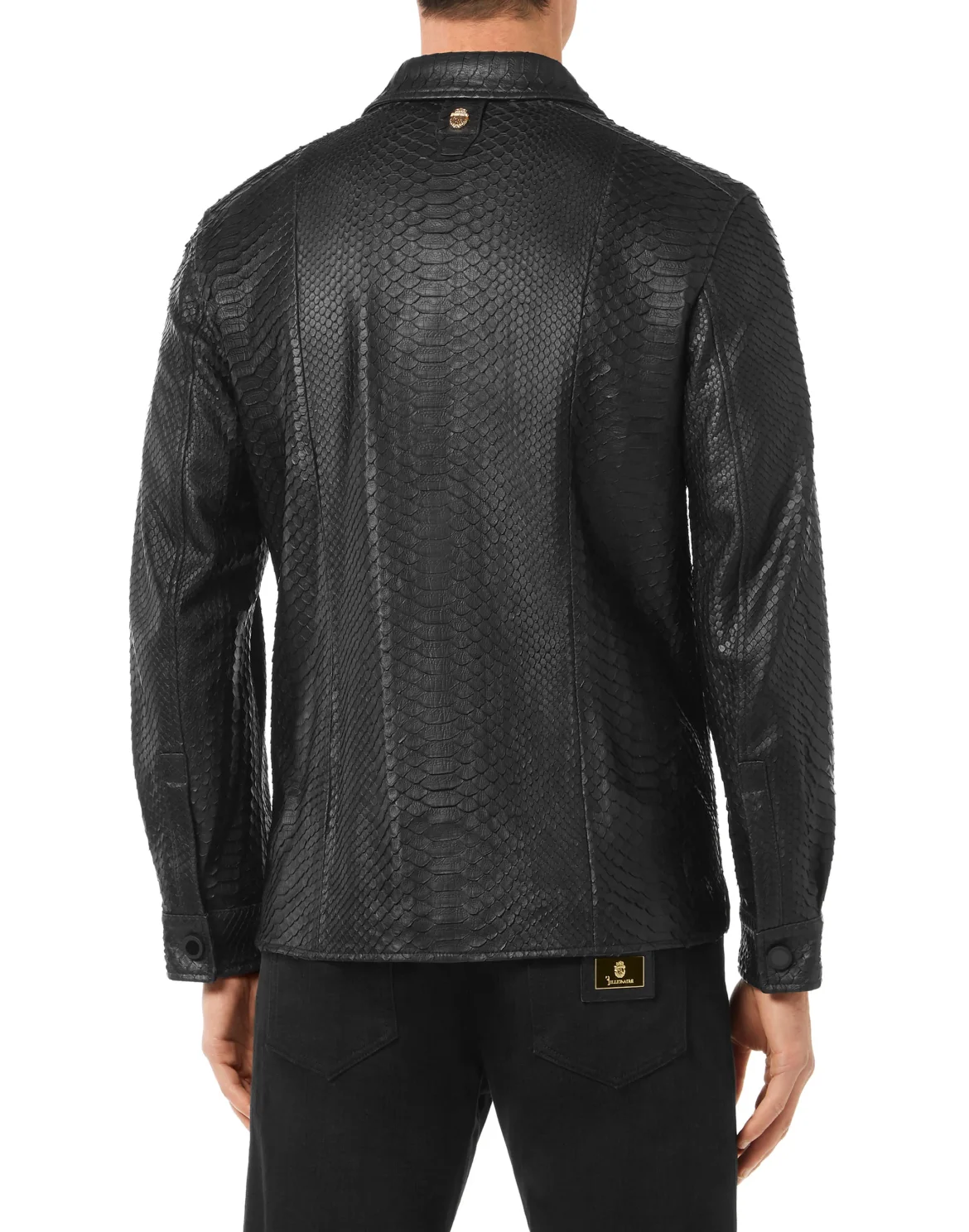Python Leather Shirts Luxury, цвет: Черный