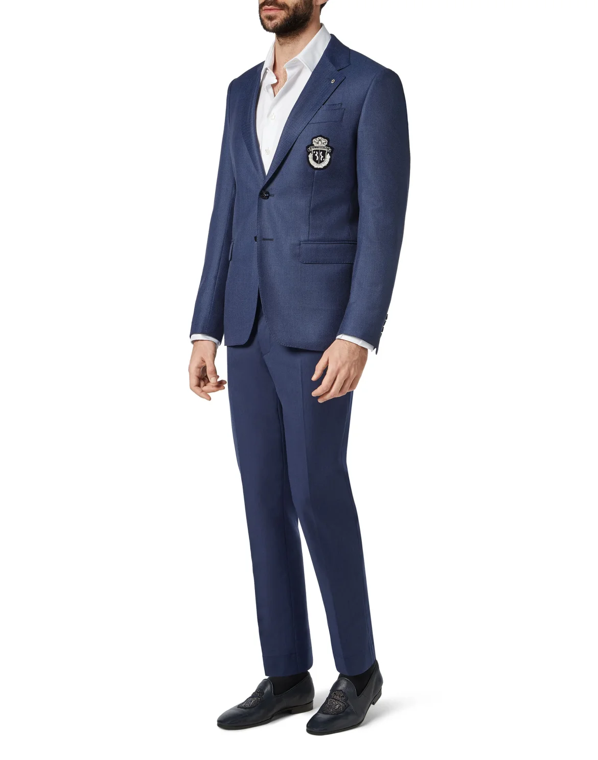 Blazer Super Slim Fit Crest, цвет: Синий