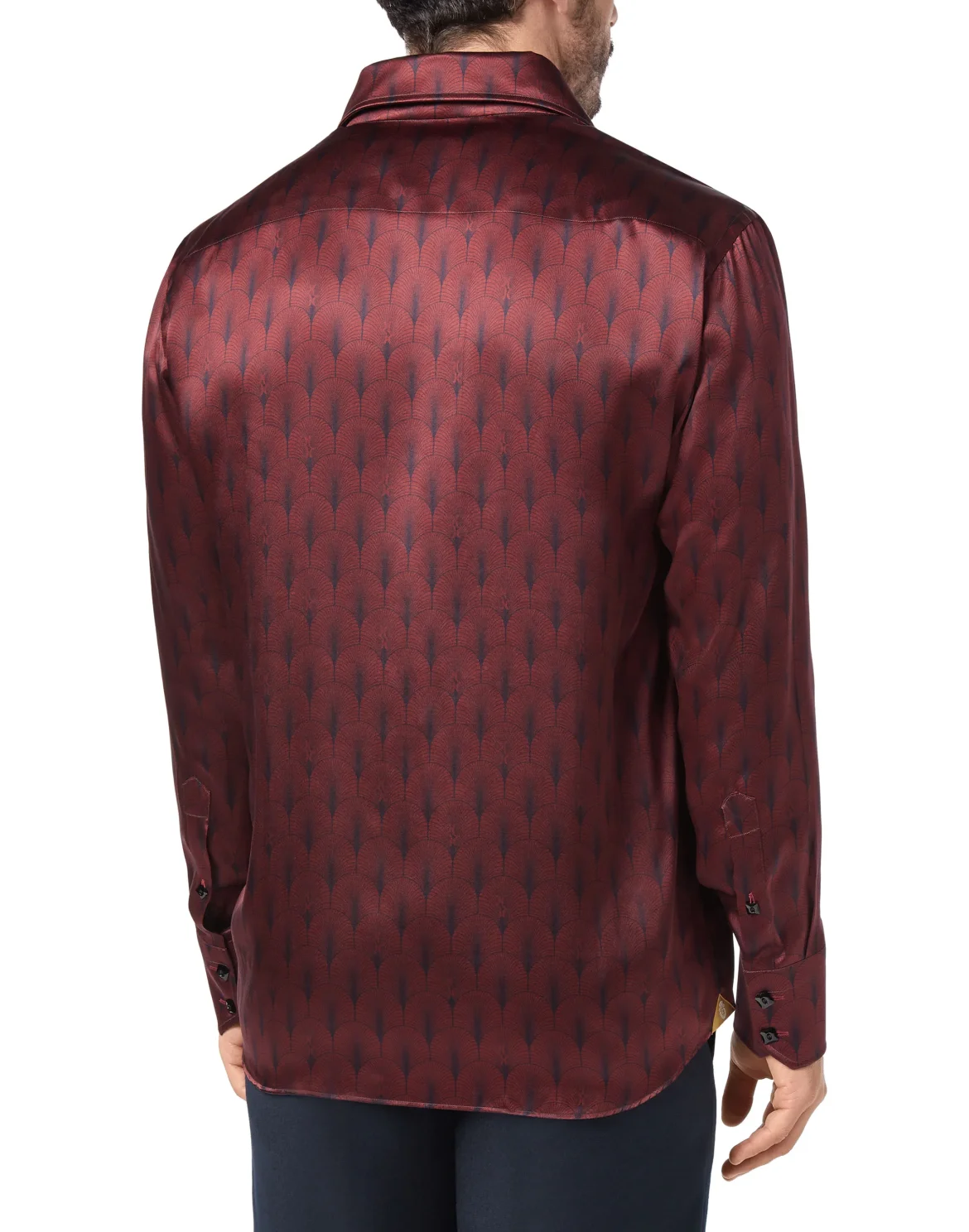 Silk Shirt Silver Cut LS/Flavio Geometric, цвет: Красный